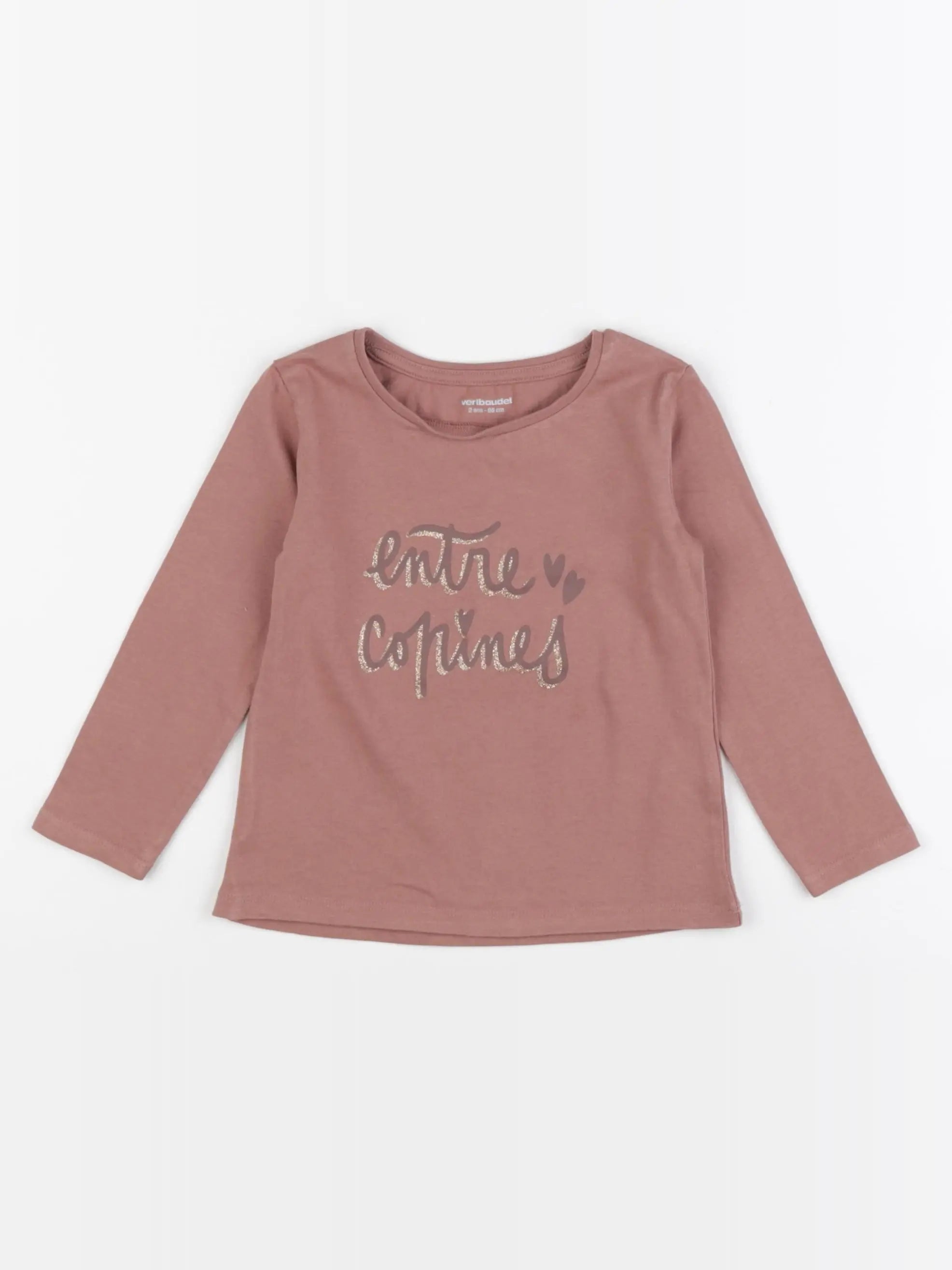 Vertbaudet - tee-shirt rose - 2 ans
