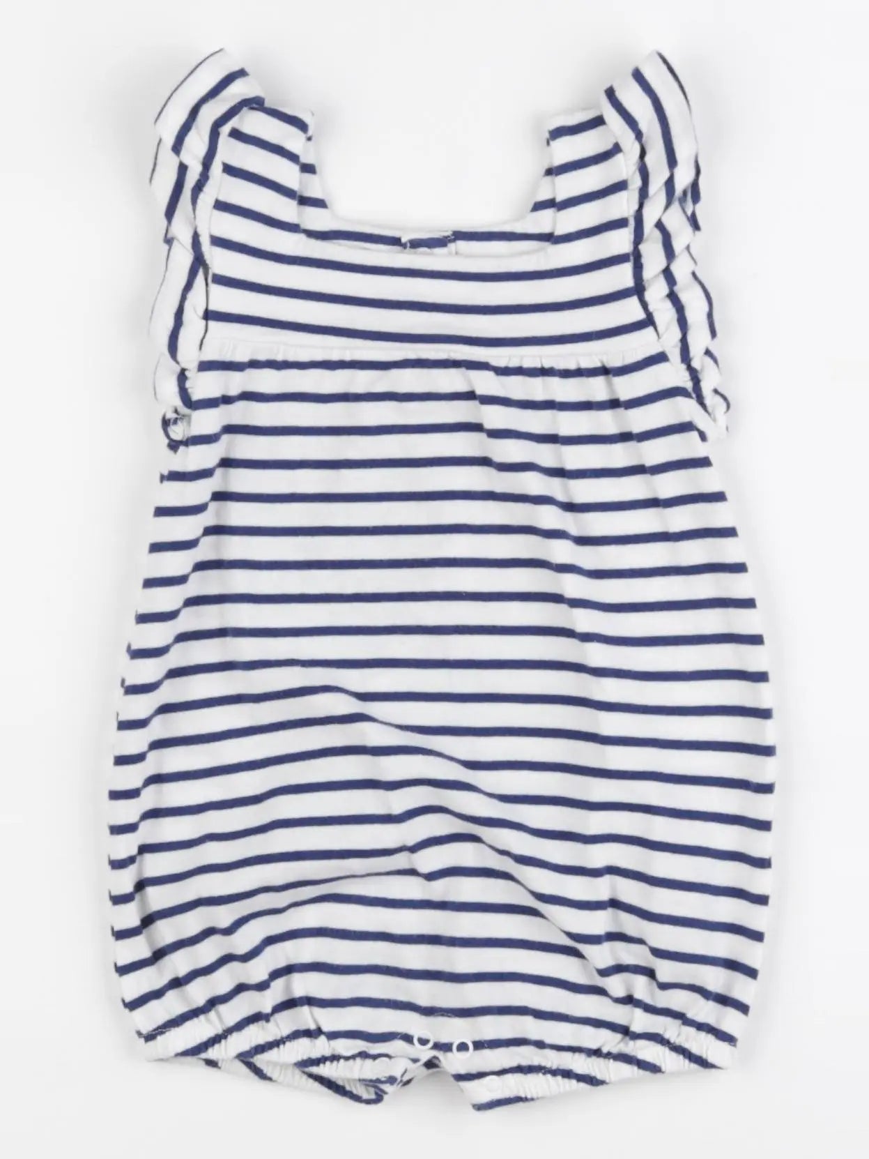 Vertbaudet - combinaison blanc, bleu - 12 mois