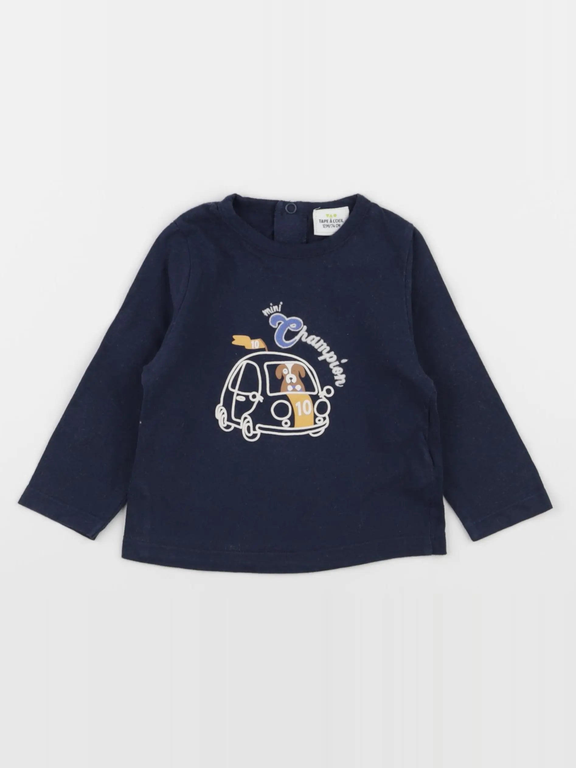 Tape à l'oeil - tee-shirt bleu - 12 mois