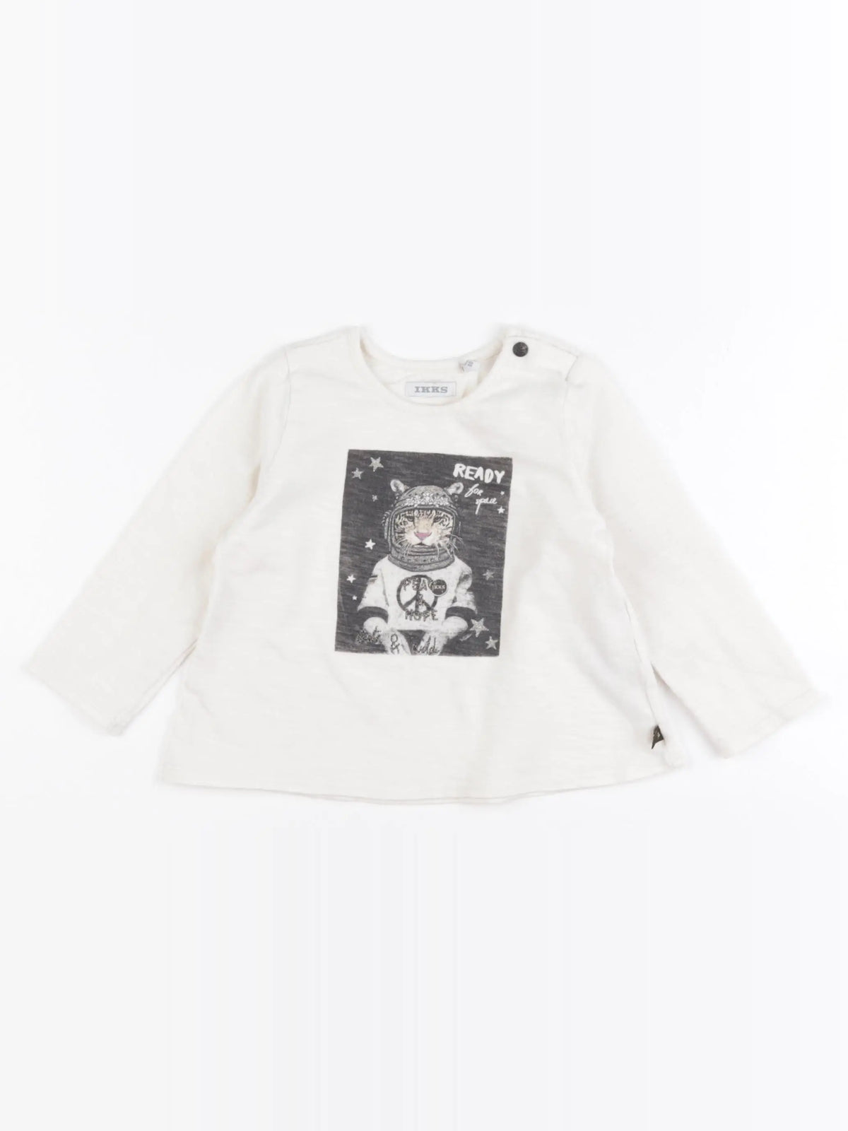 IKKS - tee-shirt beige, or - 18 mois