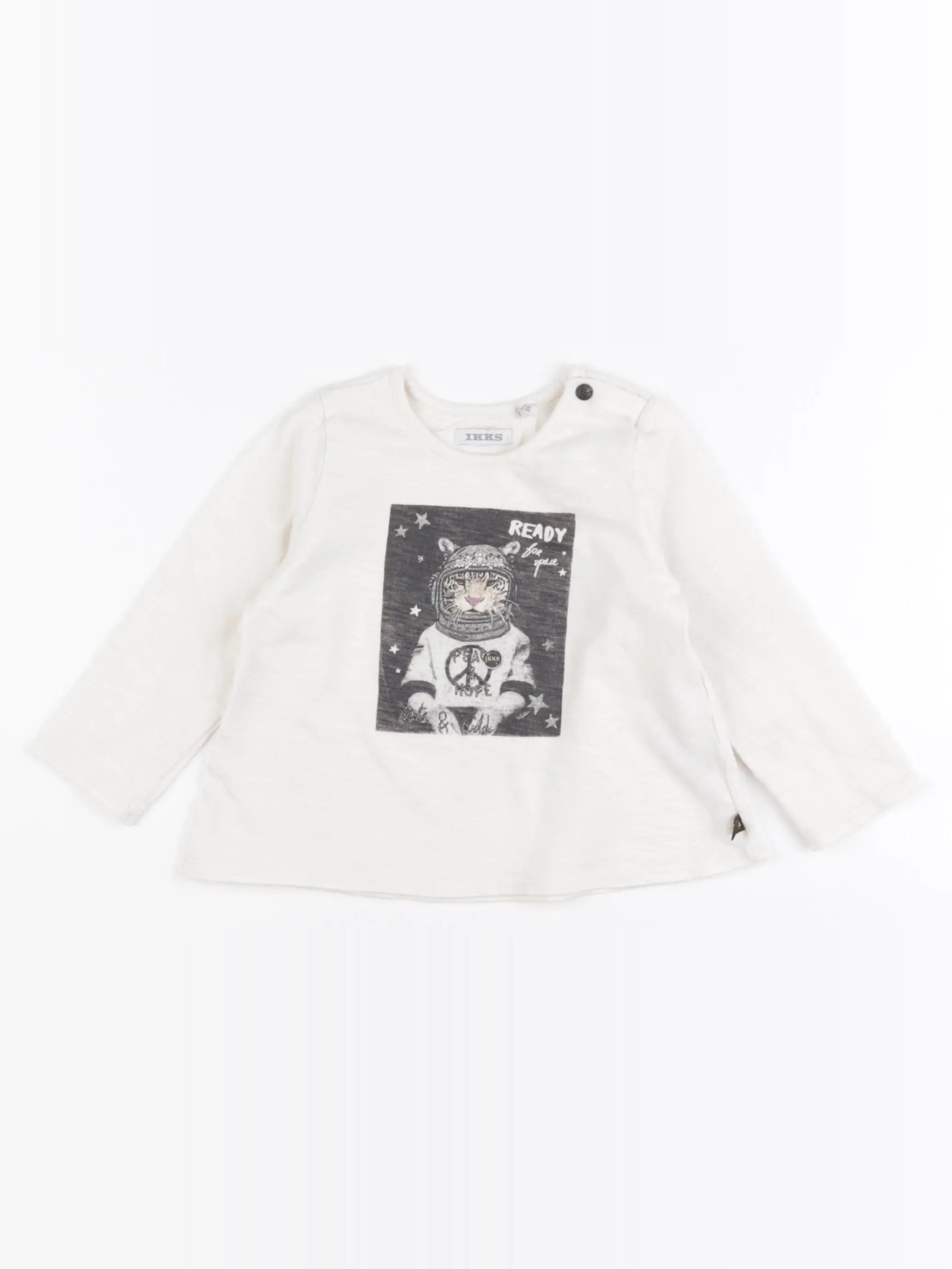 IKKS - tee-shirt beige, or - 18 mois