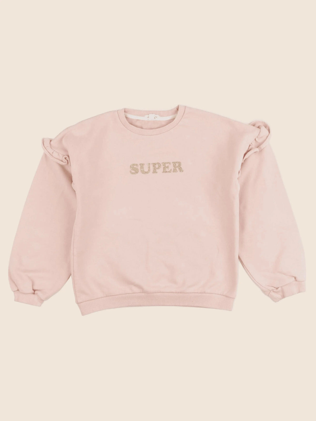 Vertbaudet - sweat rose, or - 10 ans