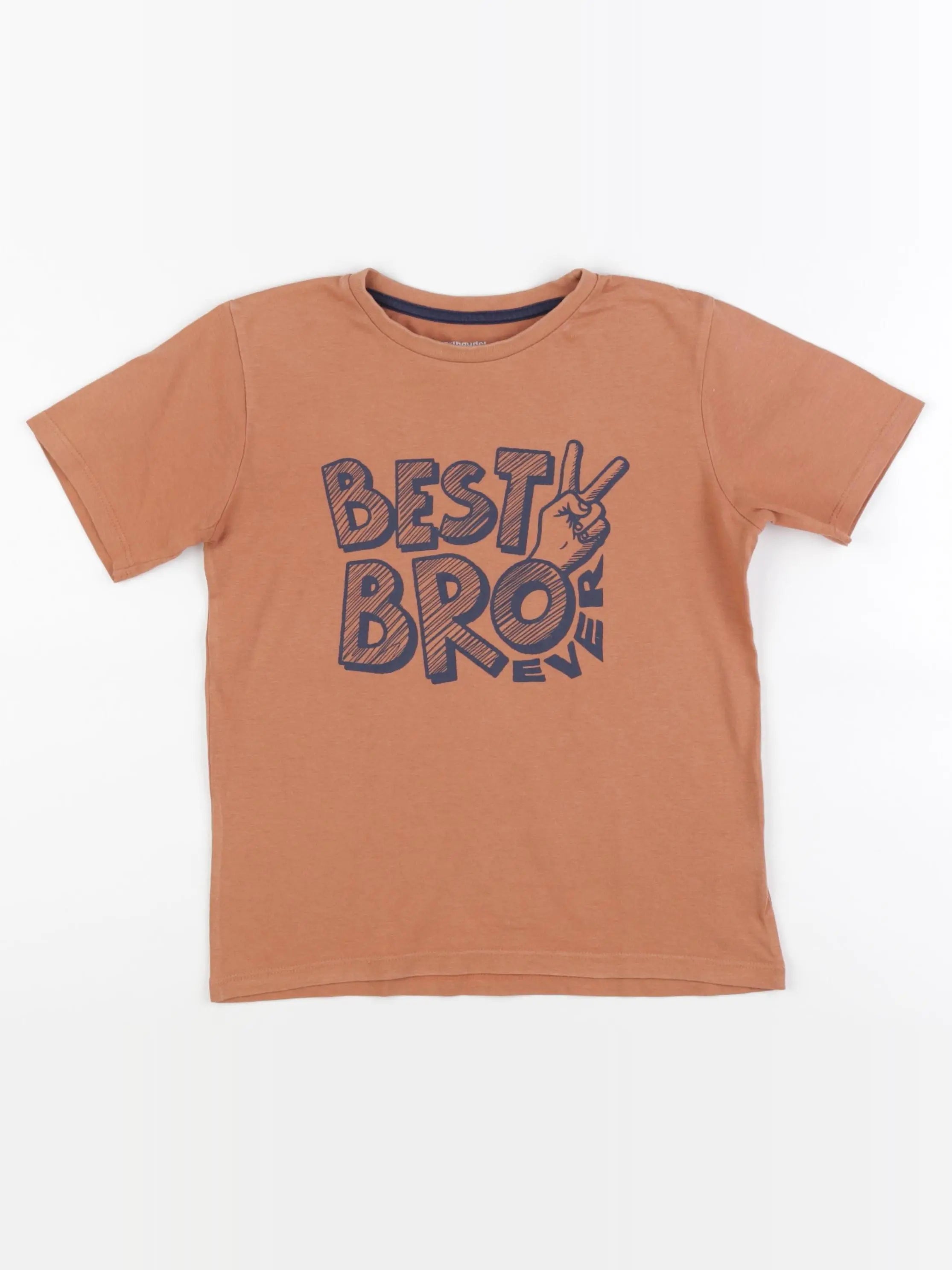 Vertbaudet - tee-shirt marron - 8 ans