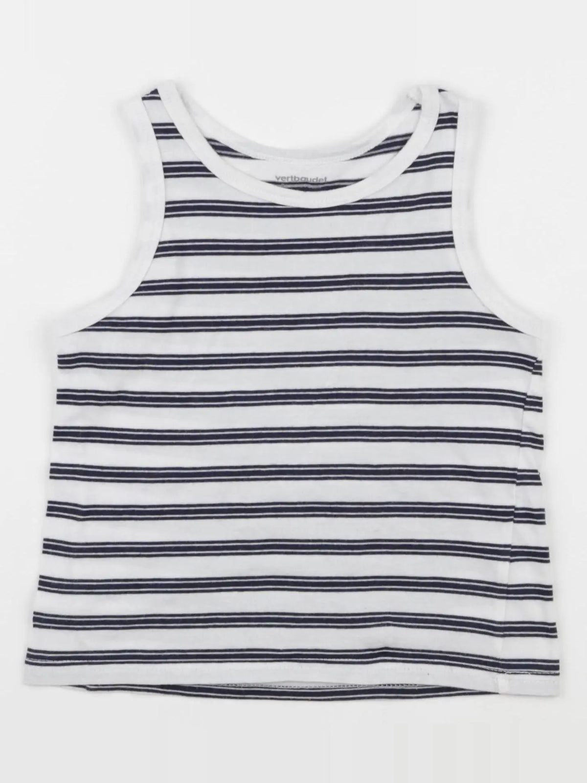 Vertbaudet - débardeur bleu, blanc - 5 ans