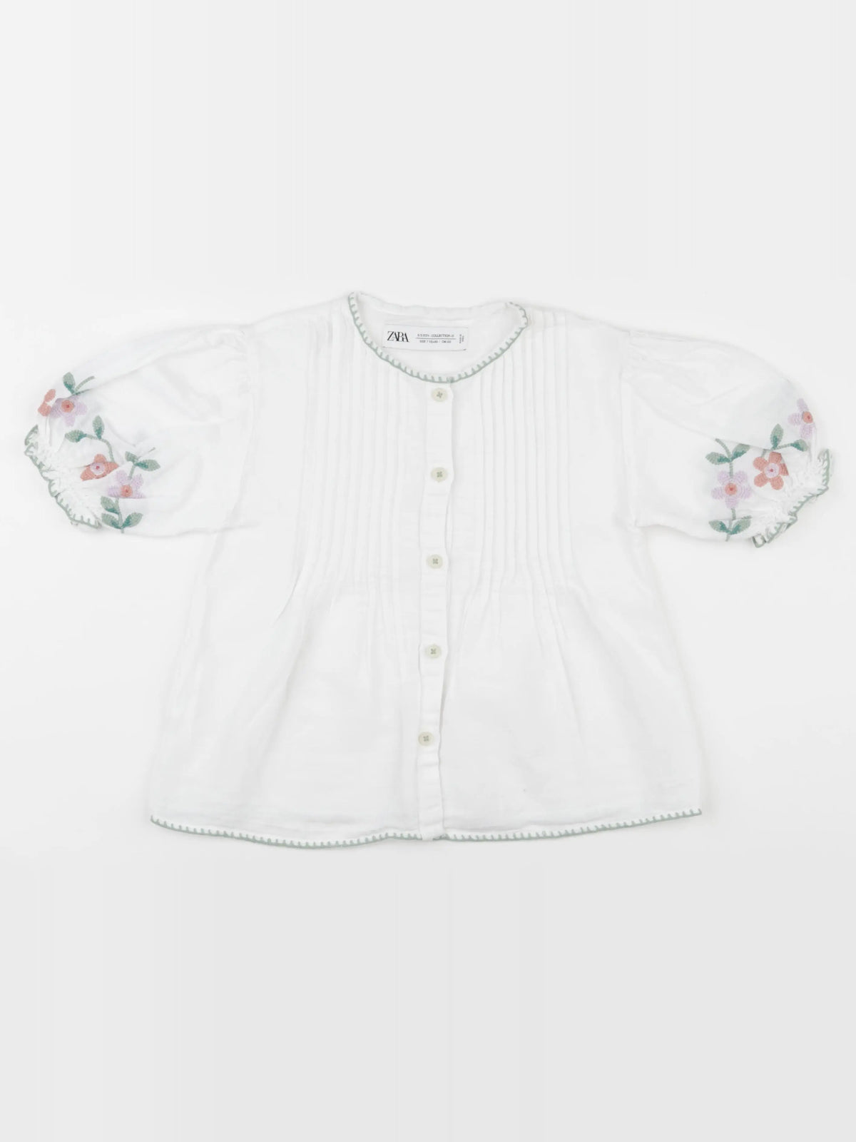 Zara - blouse blanc - 7 ans