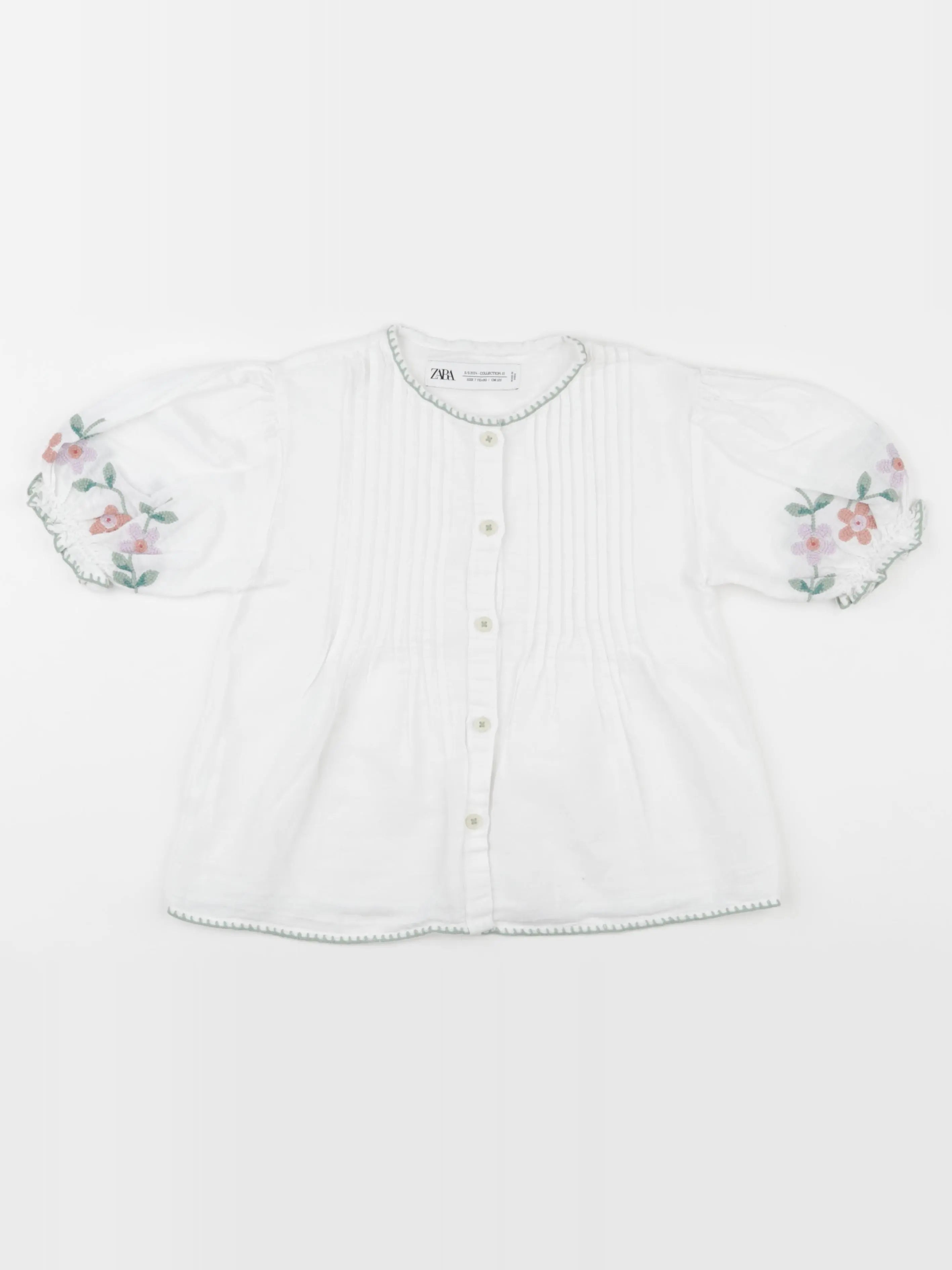 Zara - blouse blanc - 7 ans