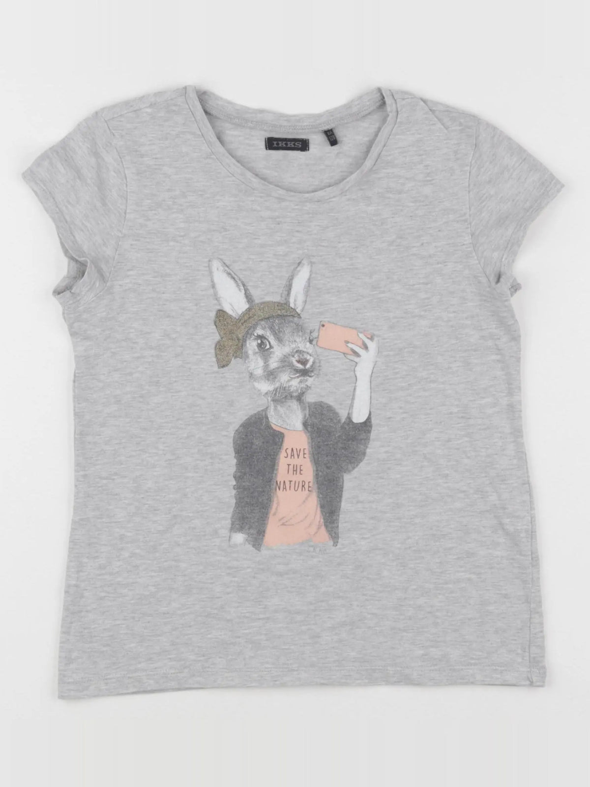 IKKS - tee-shirt gris, or - 8 ans