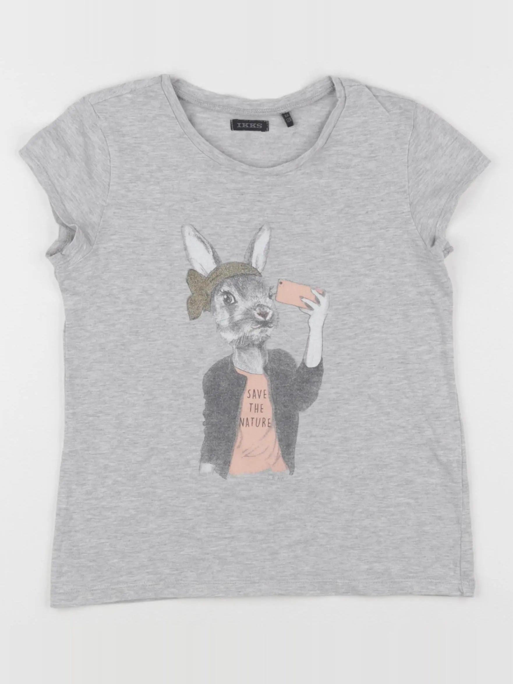 IKKS - tee-shirt gris, or - 8 ans