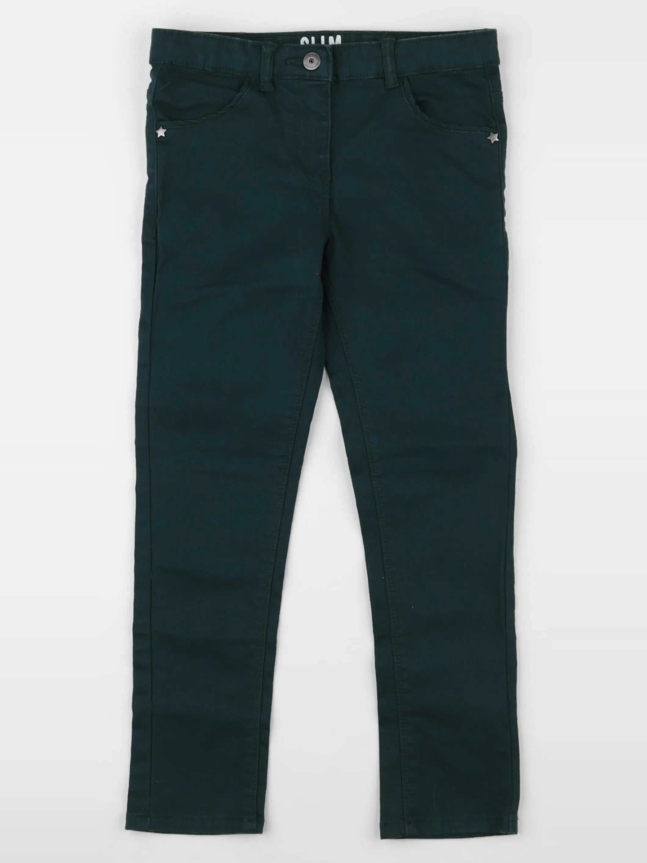 Vertbaudet - pantalon vert - 9 ans
