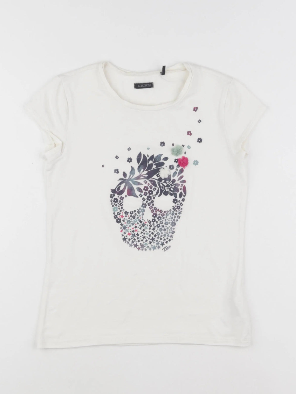 IKKS - tee-shirt blanc - 10 ans
