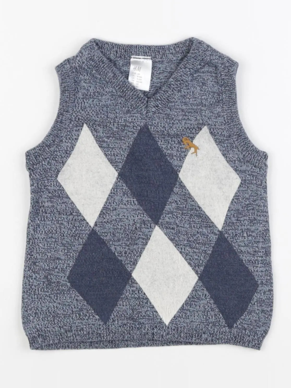 H&M - pull bleu - 3/6 mois