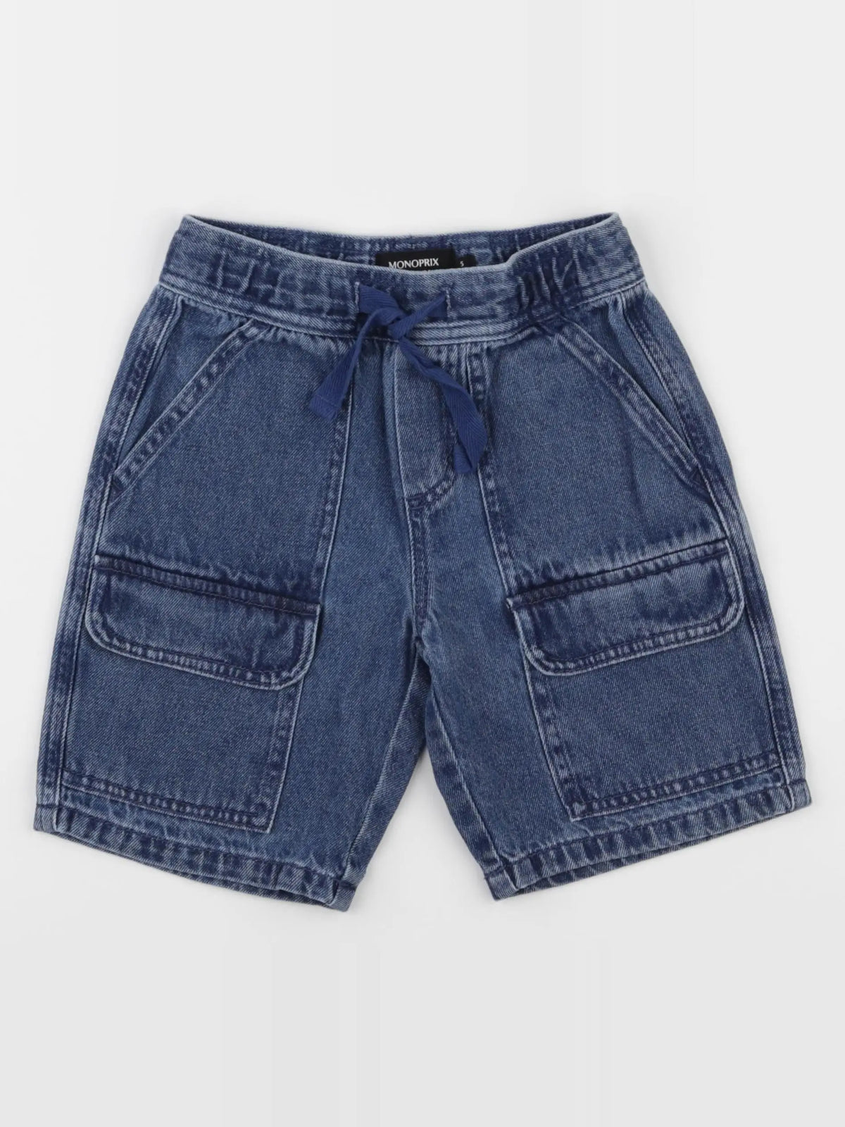 Monoprix - short bleu - 5 ans