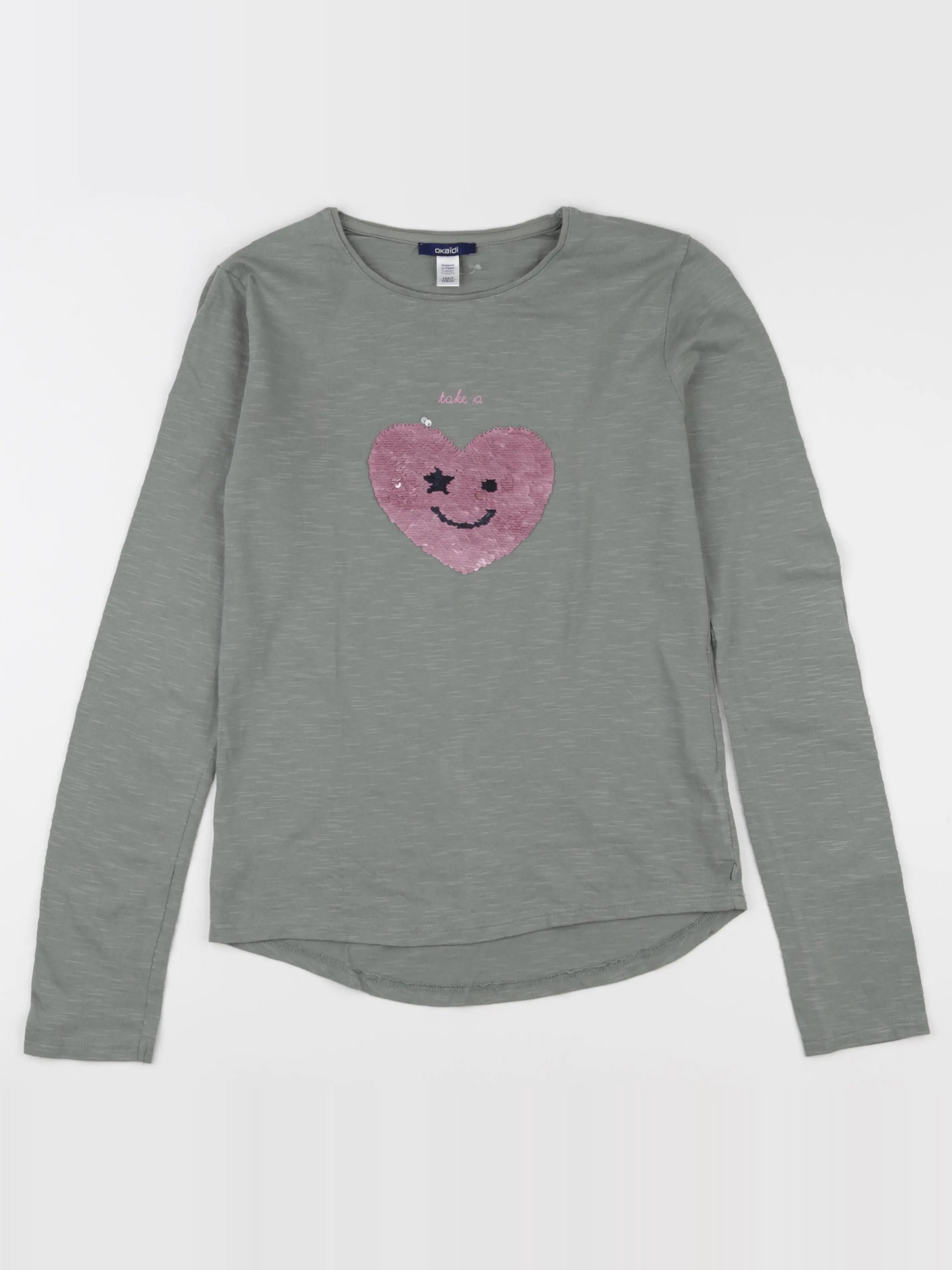 Okaidi - tee-shirt vert - 14 ans