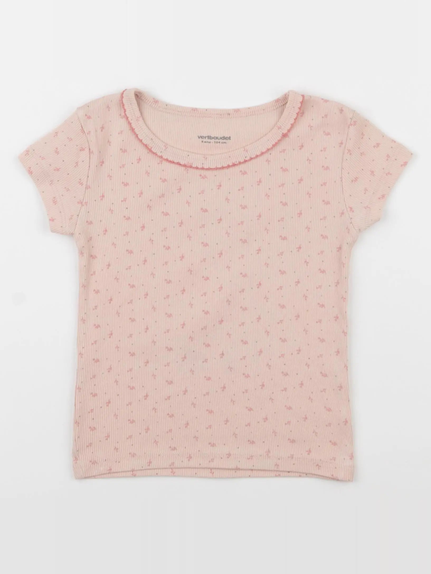Vertbaudet - tee-shirt rose - 4 ans