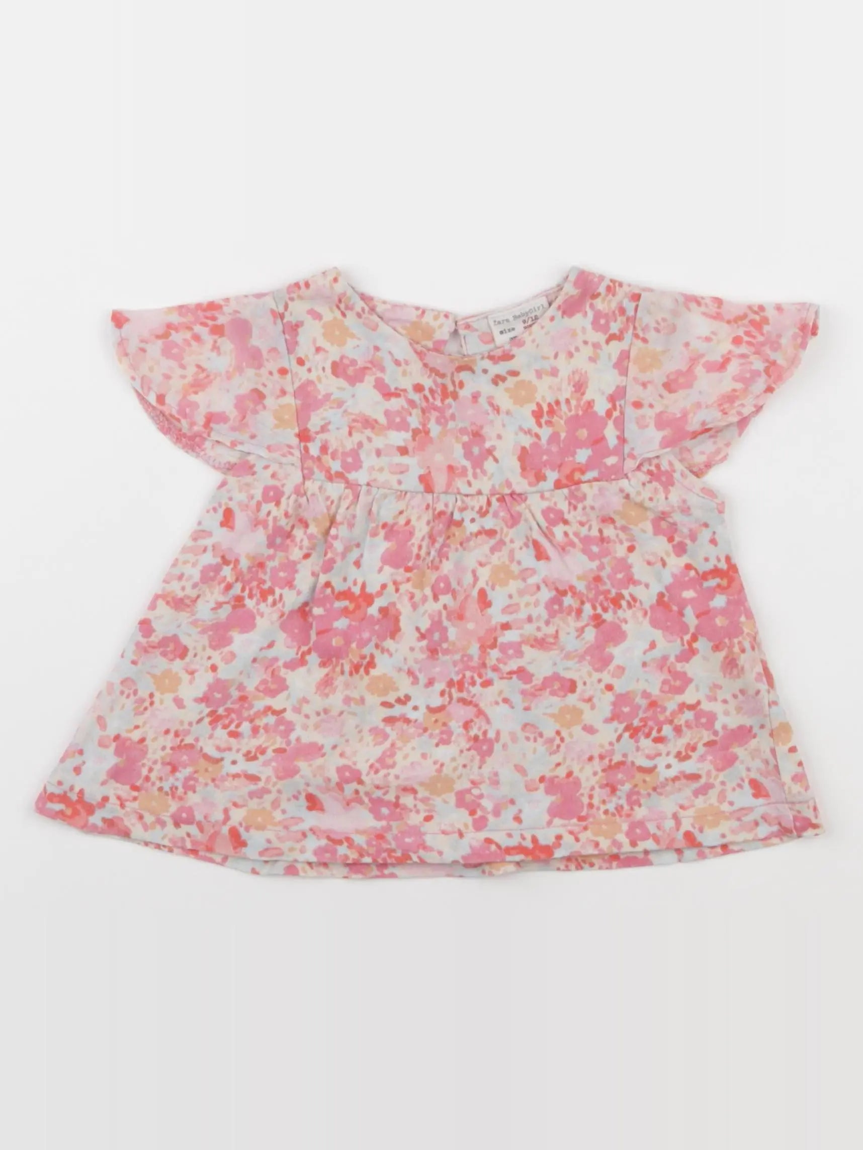 Zara - tee-shirt rose - 9/12 mois