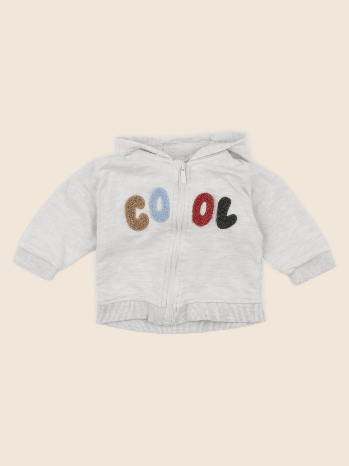 Vertbaudet - sweat beige - 6 mois