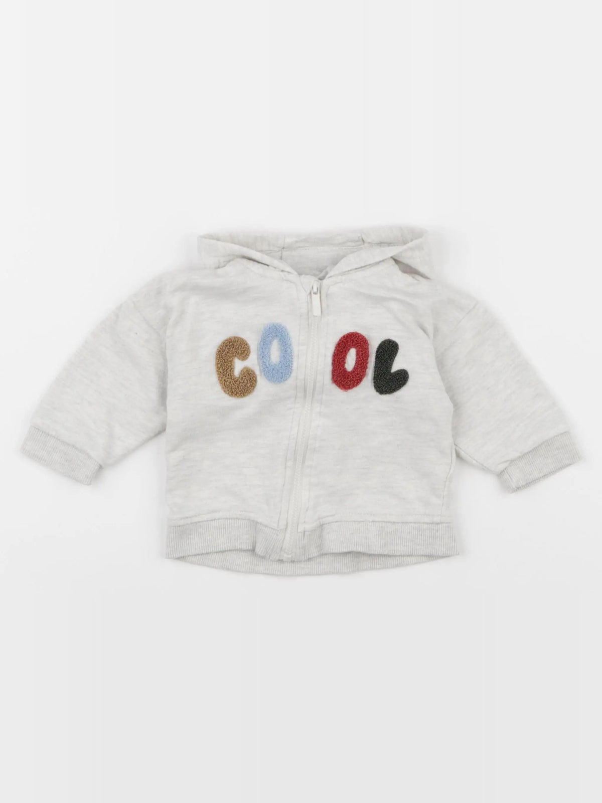 Vertbaudet - sweat beige - 6 mois