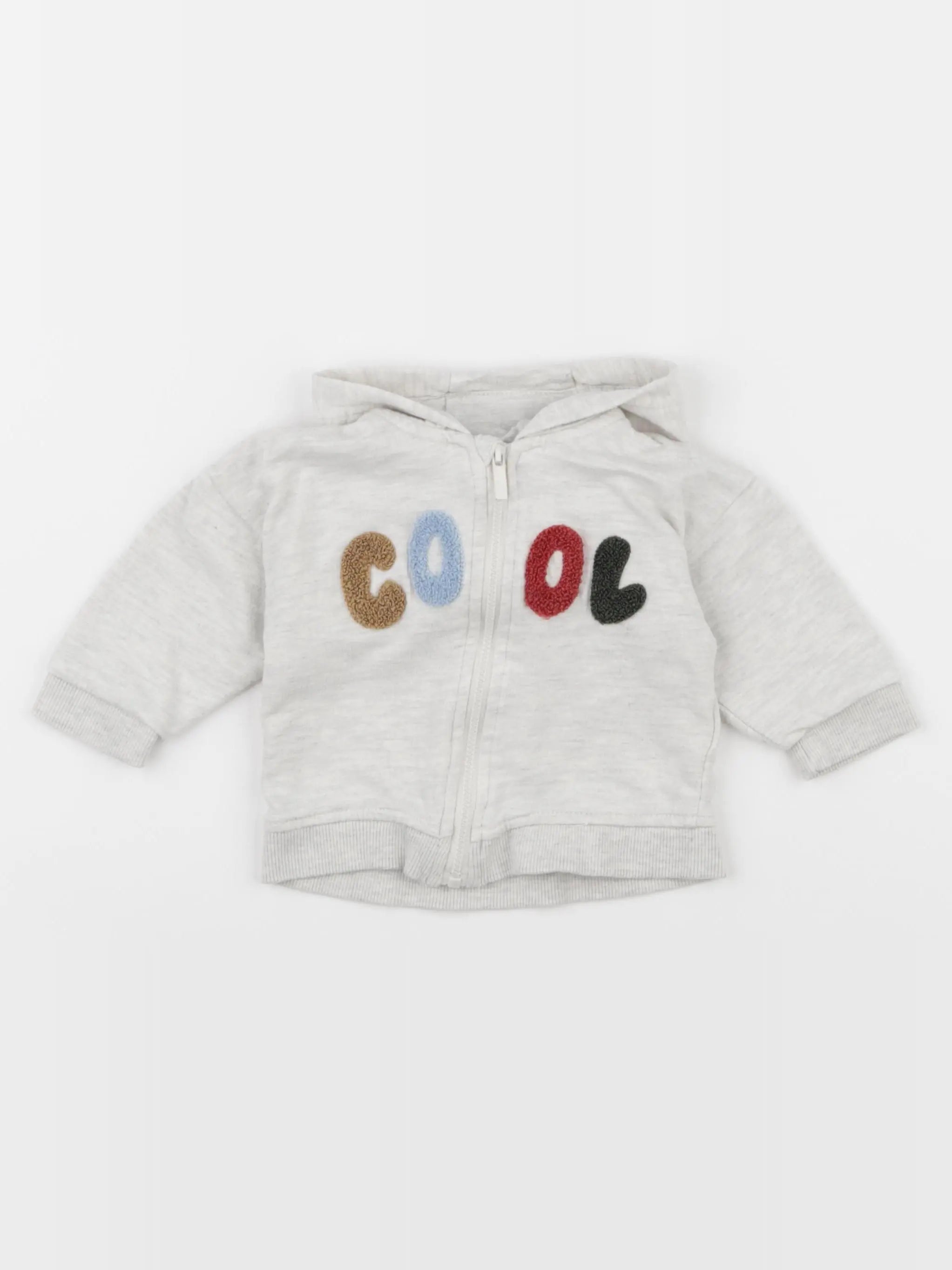 Vertbaudet - sweat beige - 6 mois