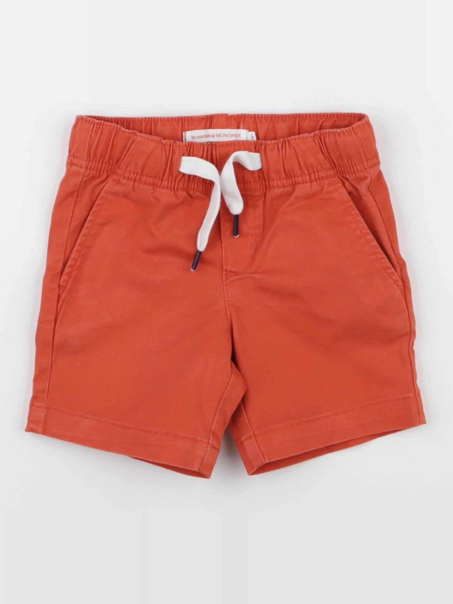 Monoprix - short orange - 3 ans