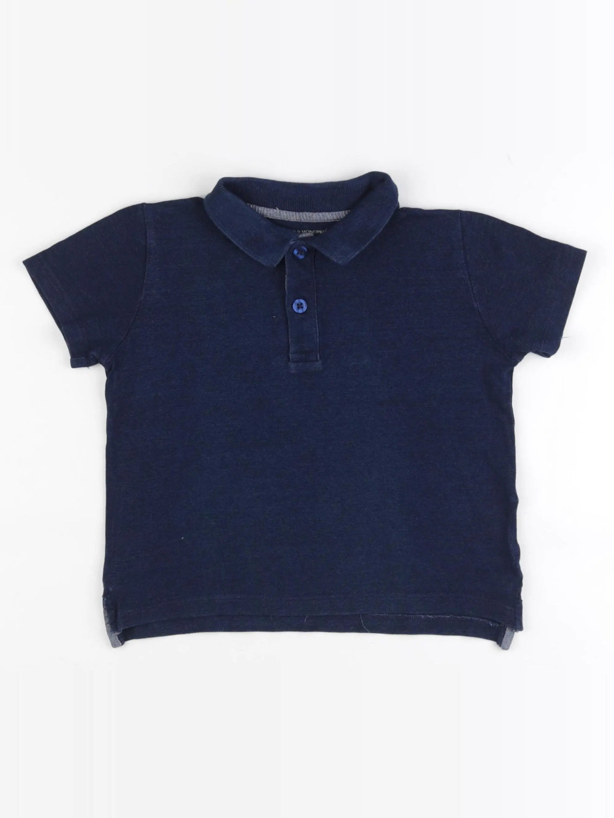 Monoprix - polo bleu - 4 ans