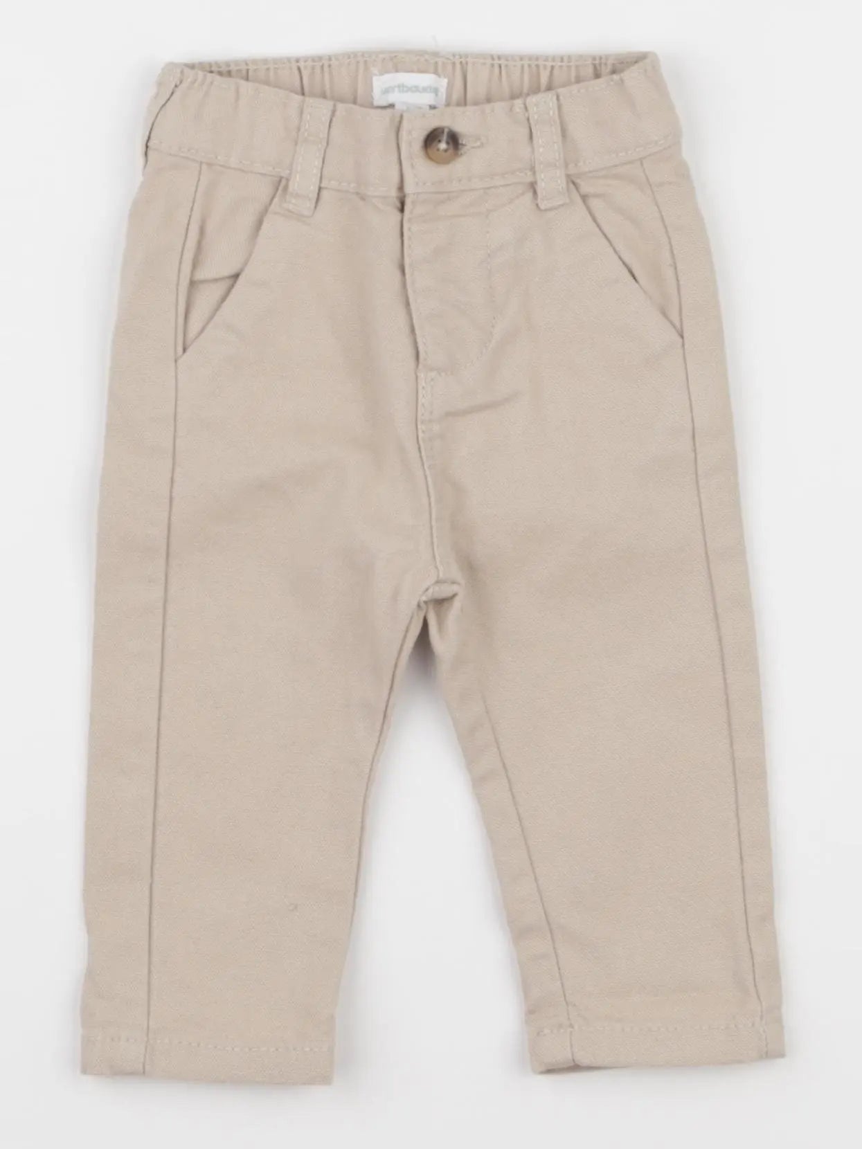 Vertbaudet - pantalon beige - 3 mois