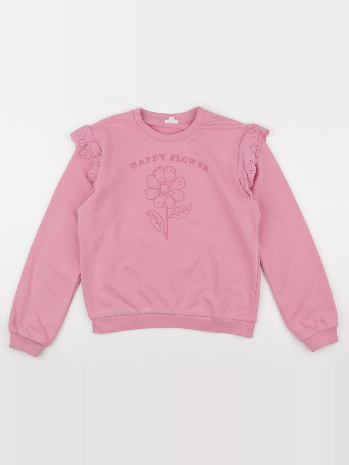 Vertbaudet - sweat rose - 12 ans