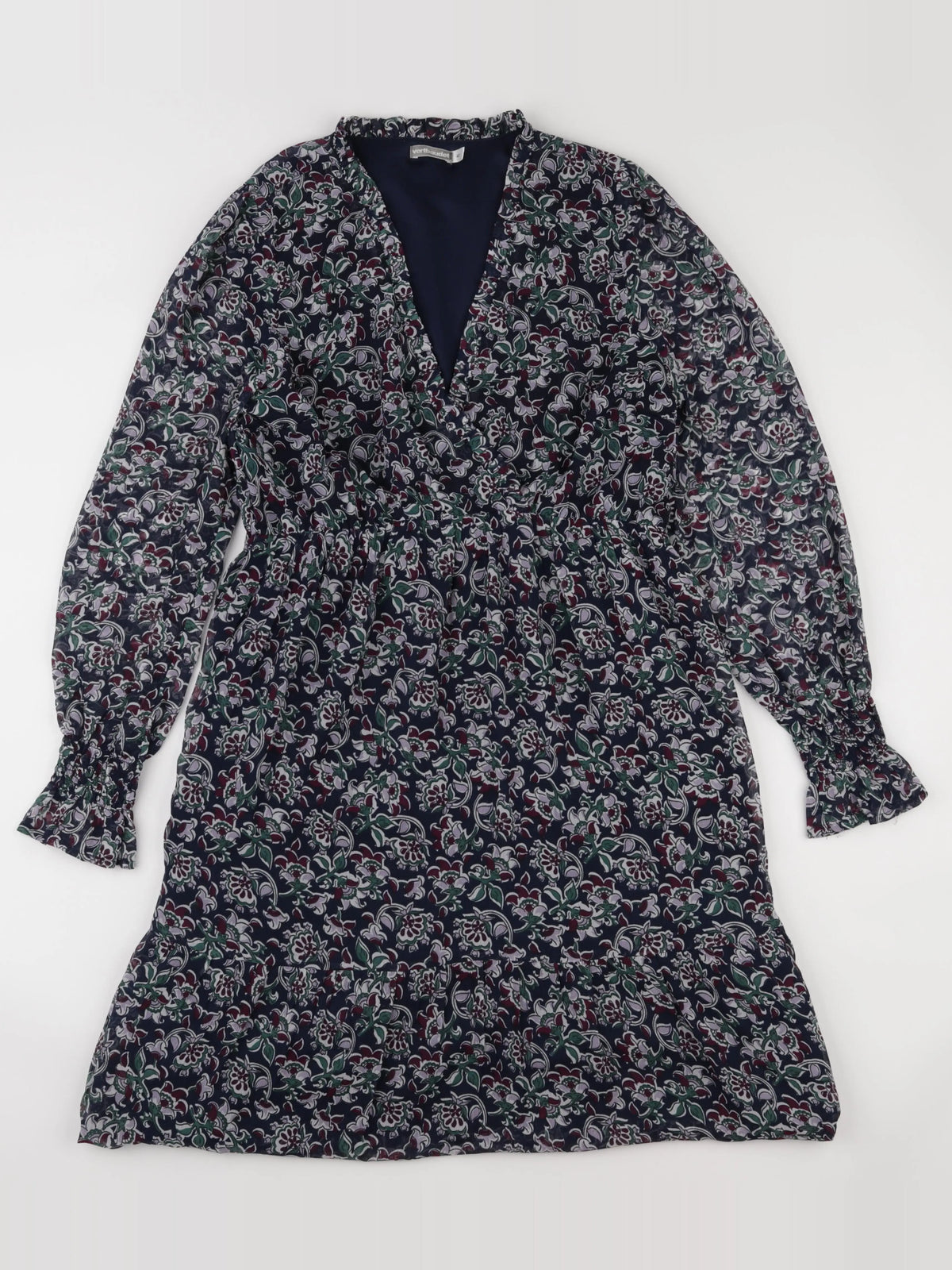 Vertbaudet - robe grossesse, allaitement bleu, violet, vert - 42