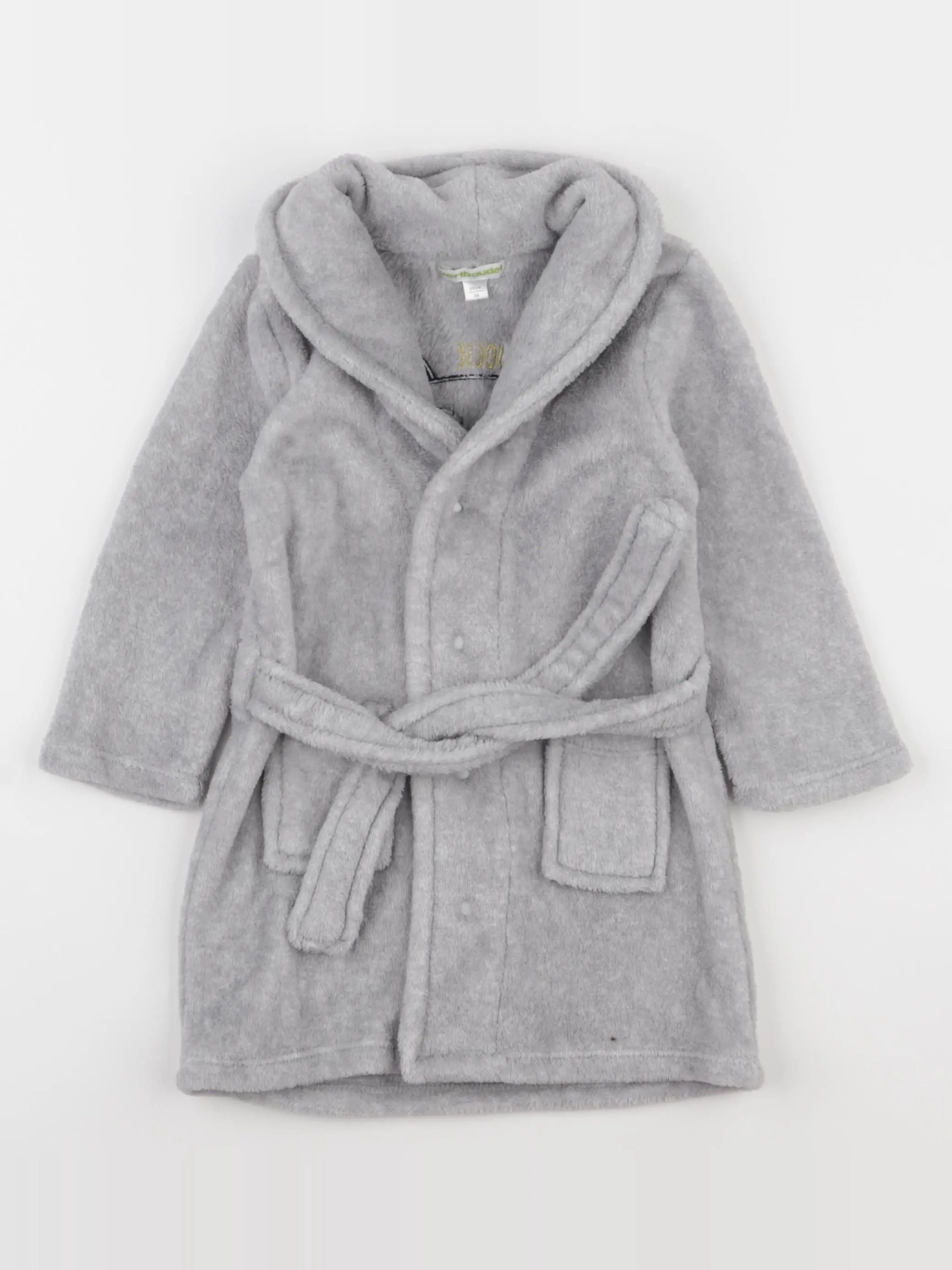 Vertbaudet - robe de chambre imprimé au dos gris - 3 ans