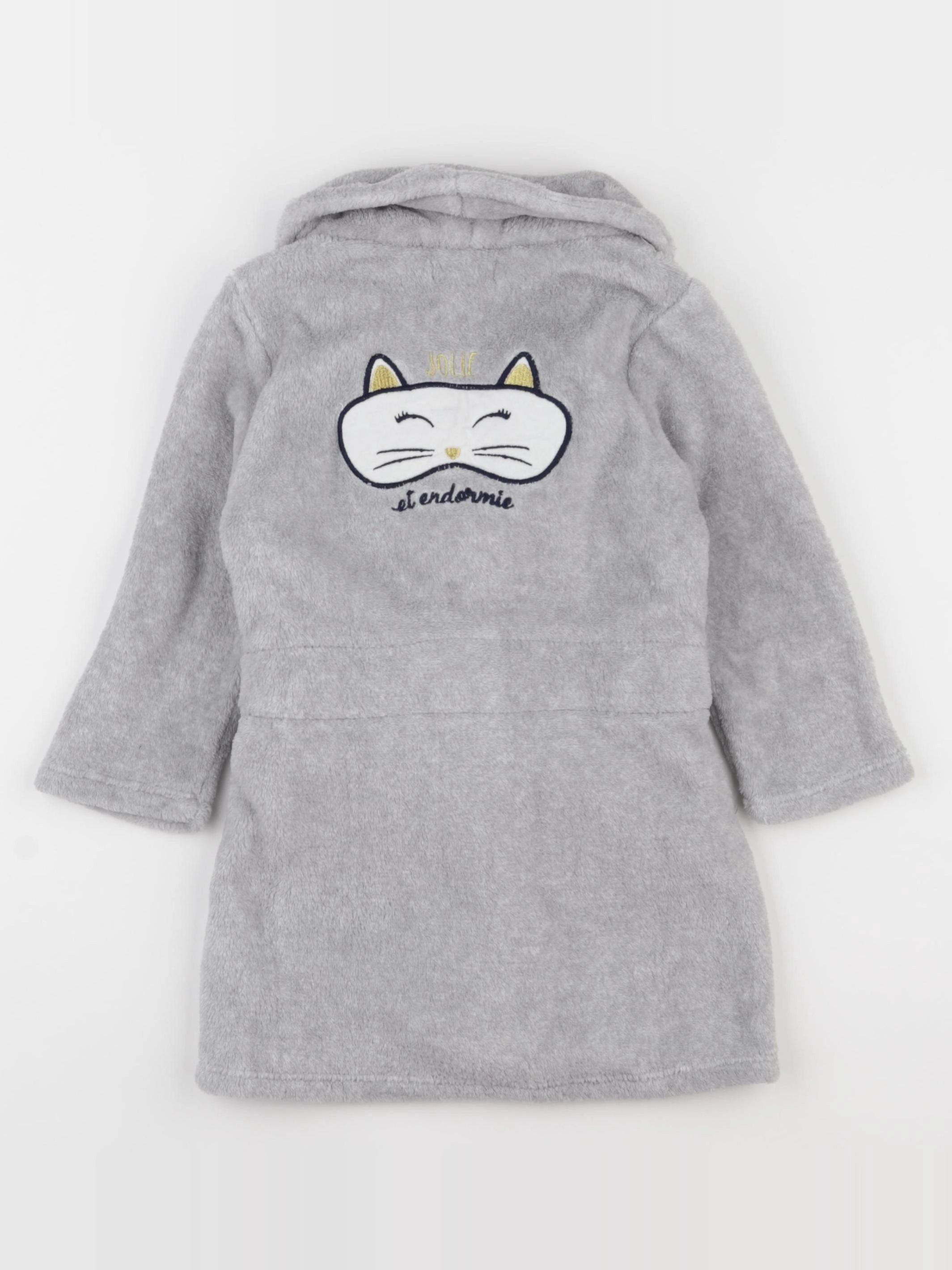 Vertbaudet - robe de chambre imprimé au dos gris - 3 ans