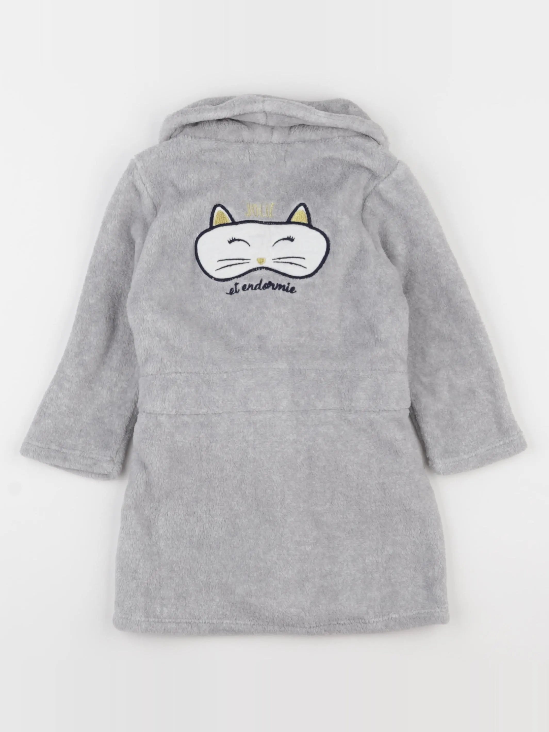 Vertbaudet - robe de chambre imprimé au dos gris - 3 ans