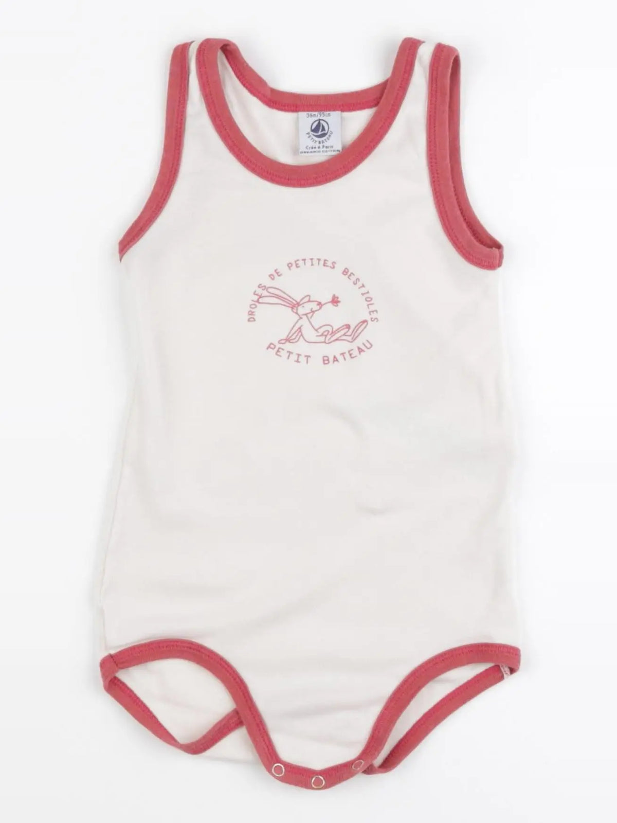 Petit Bateau - body beige - 36 mois