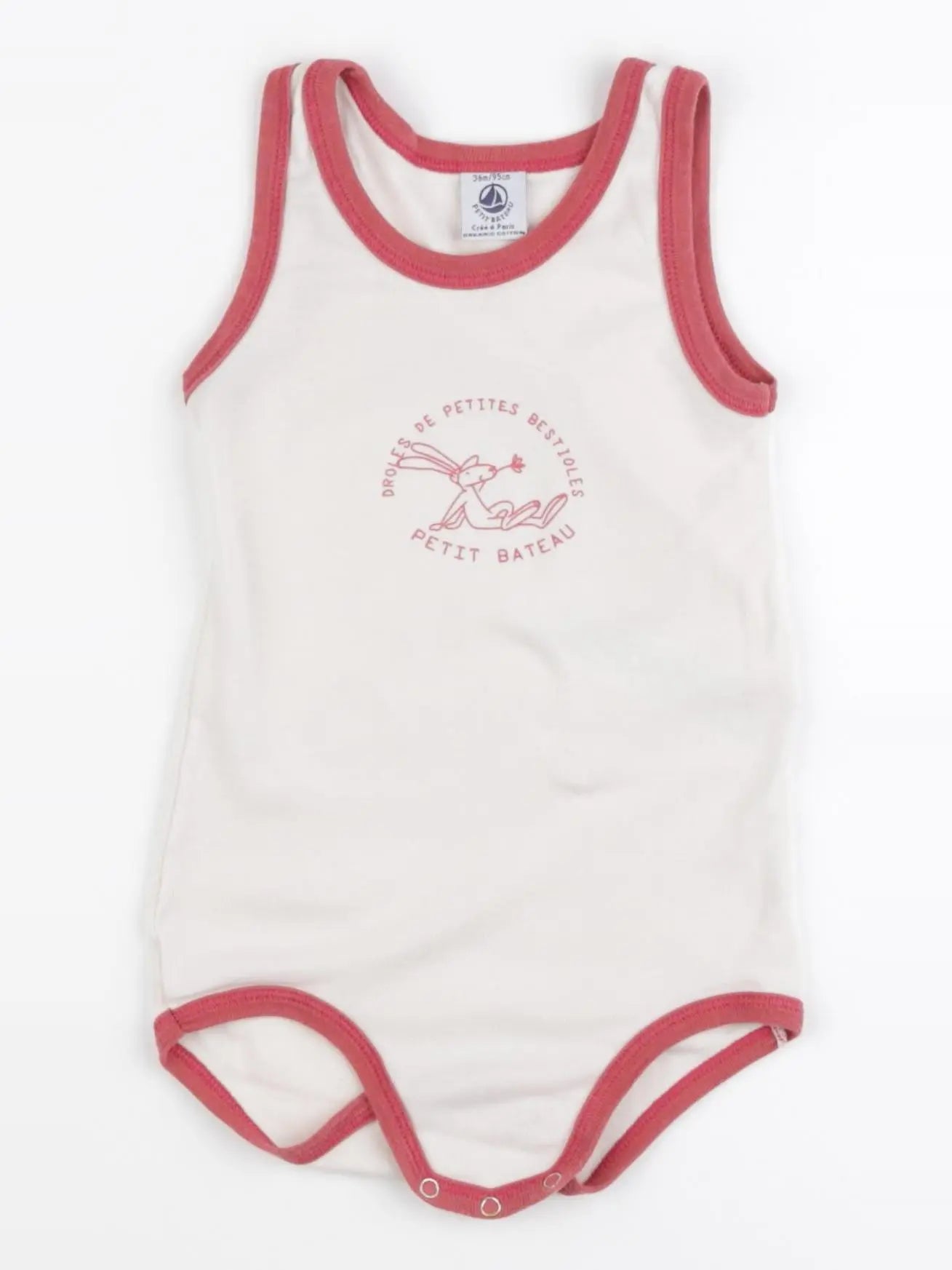 Petit Bateau - body beige - 36 mois