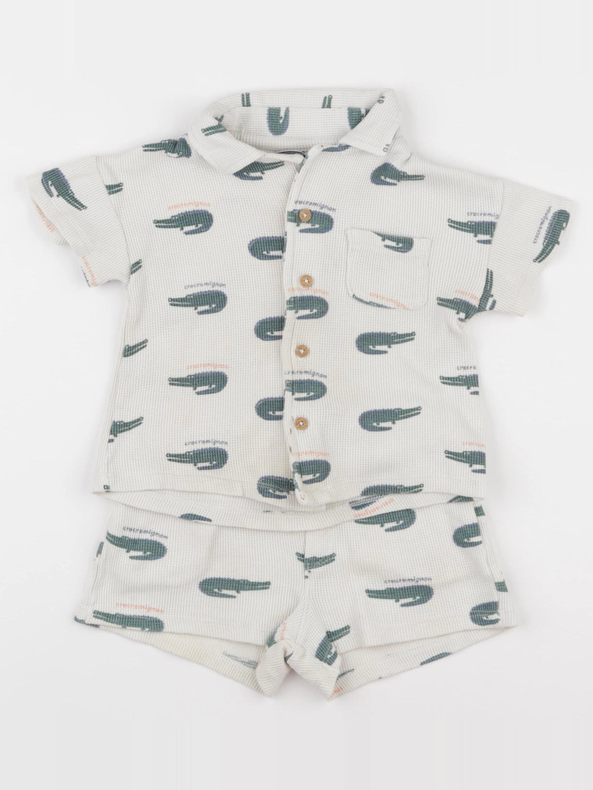 Tape à l'oeil - ensemble beige, vert - 24 mois