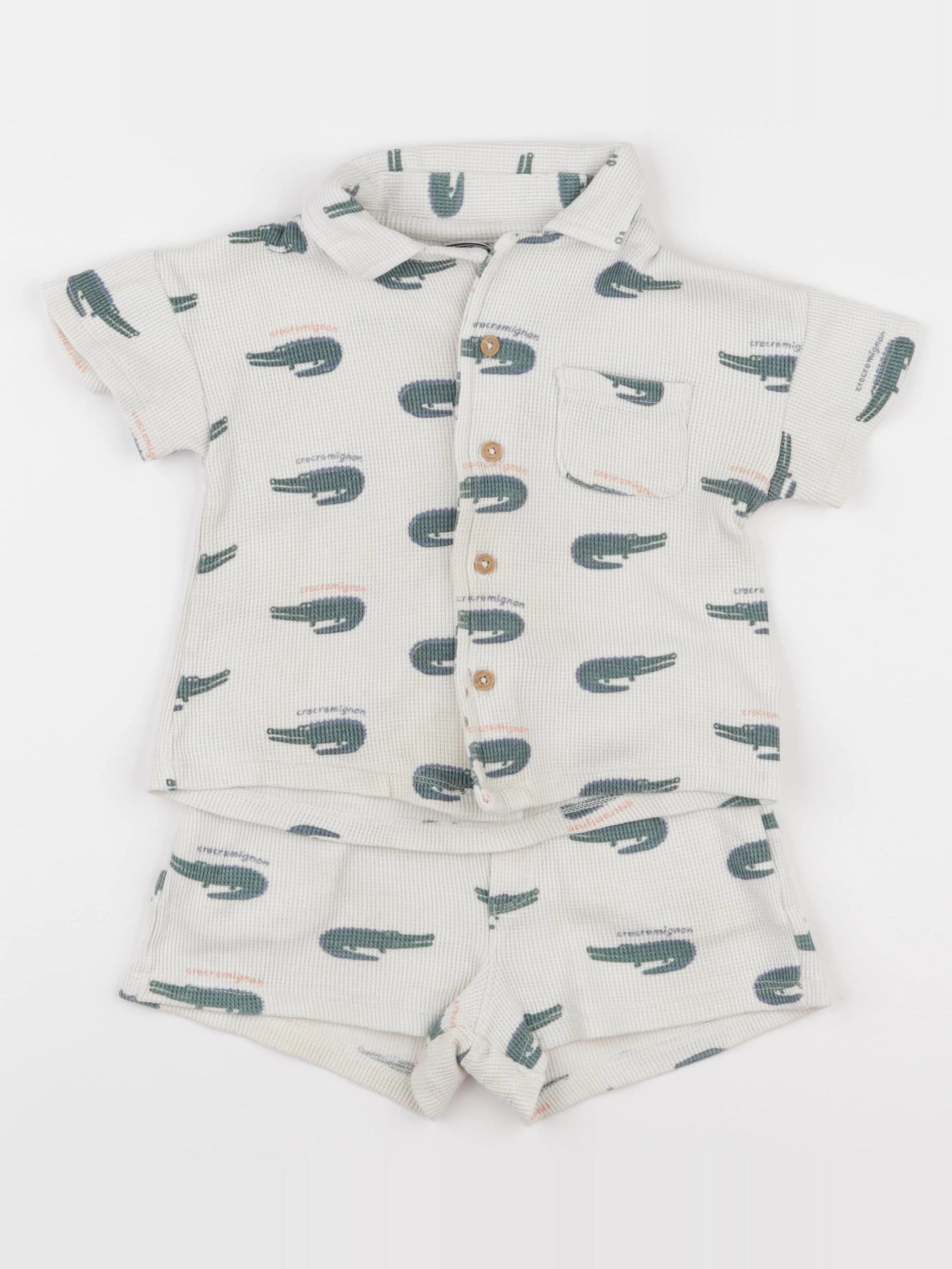 Tape à l'oeil - ensemble beige, vert - 24 mois