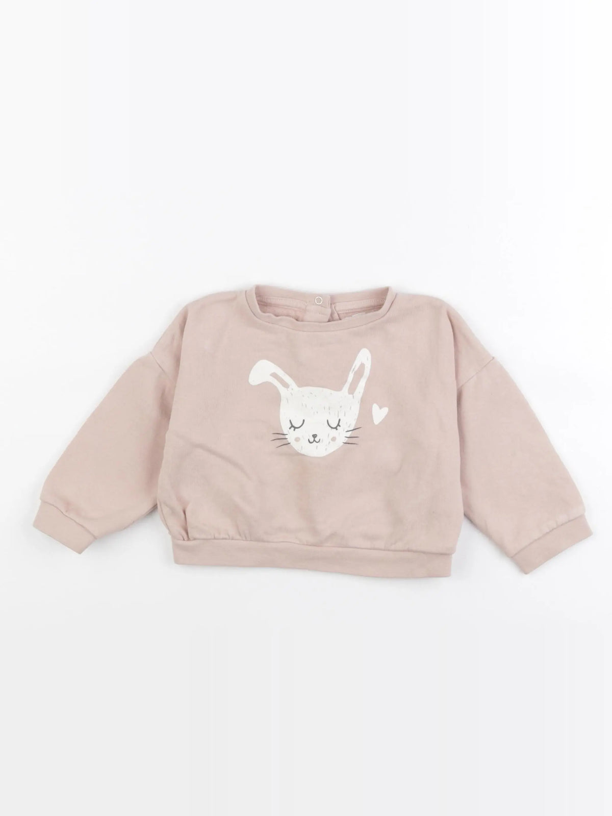 Vertbaudet - sweat rose - 12 mois