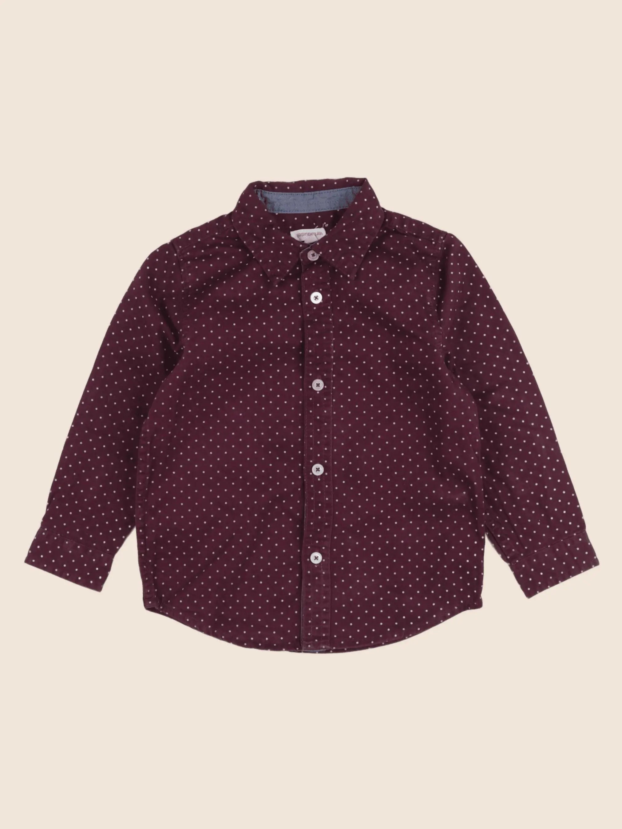 Vertbaudet - chemise rouge - 3 ans