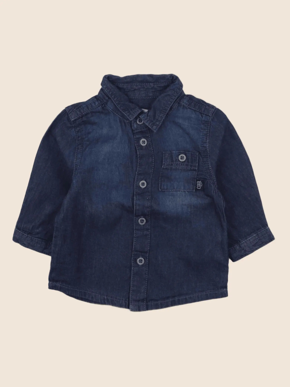 Vertbaudet - chemise bleu - 3 mois