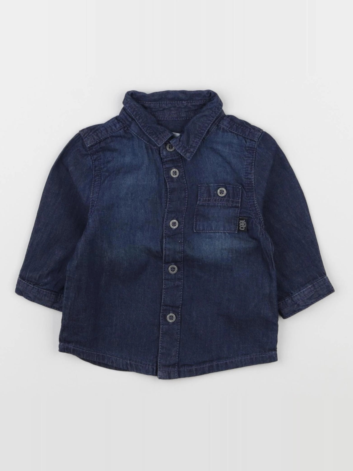 Vertbaudet - chemise bleu - 3 mois