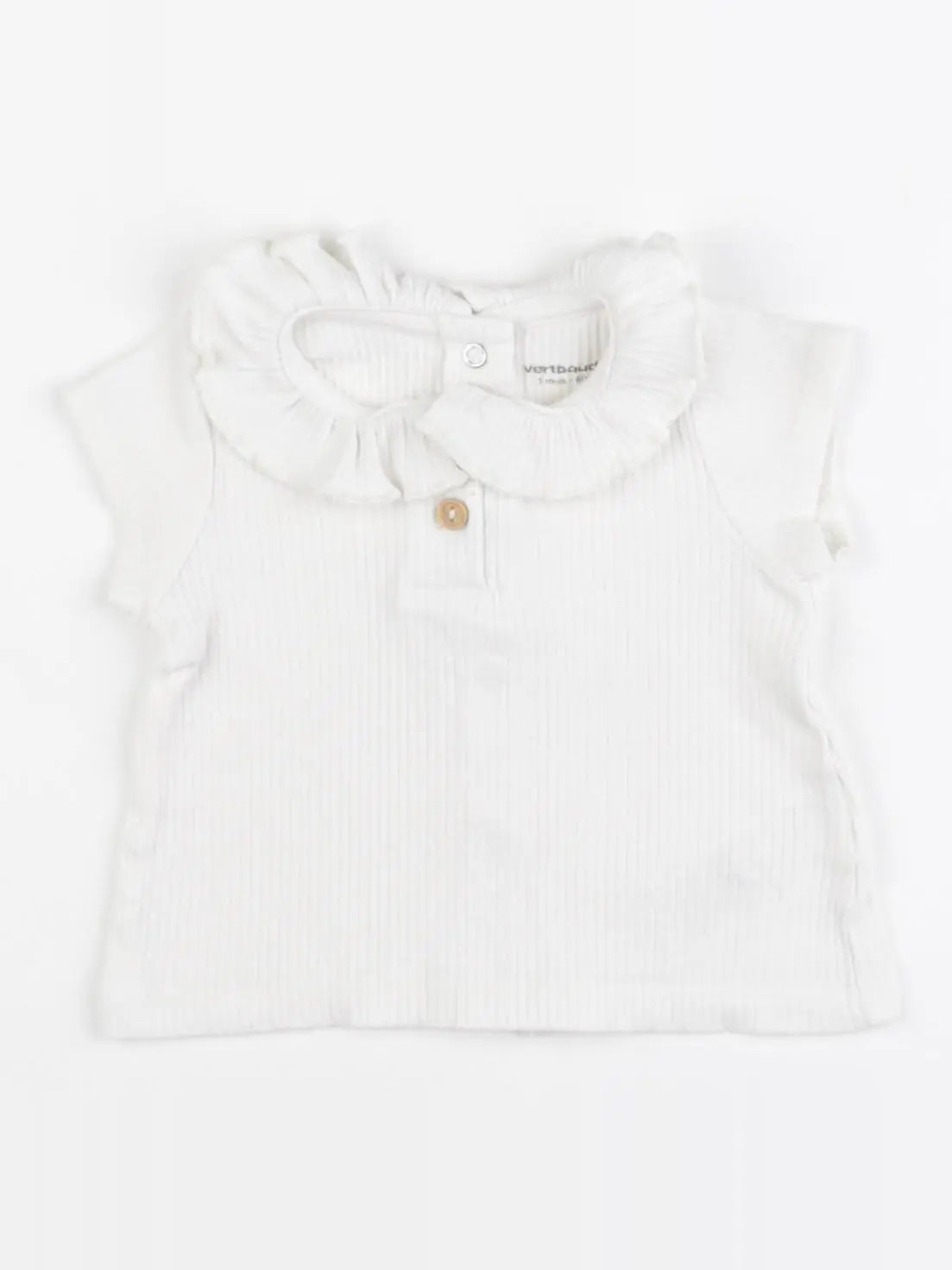 Vertbaudet - tee-shirt blanc - 3 mois