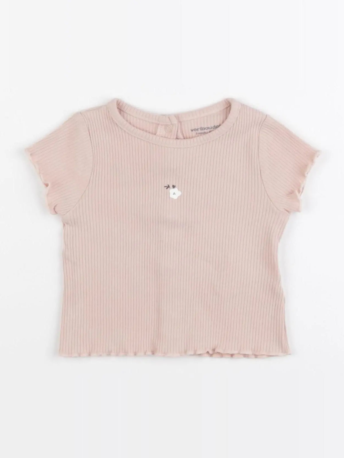 Vertbaudet - tee-shirt rose - 3 mois