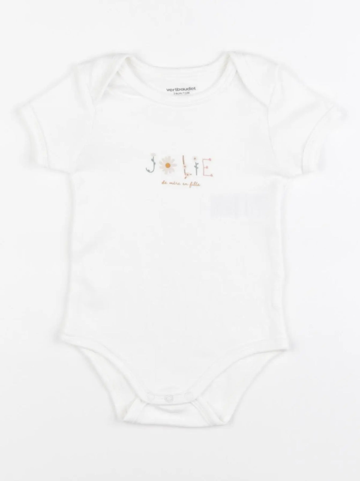 Vertbaudet - body blanc - 12 mois