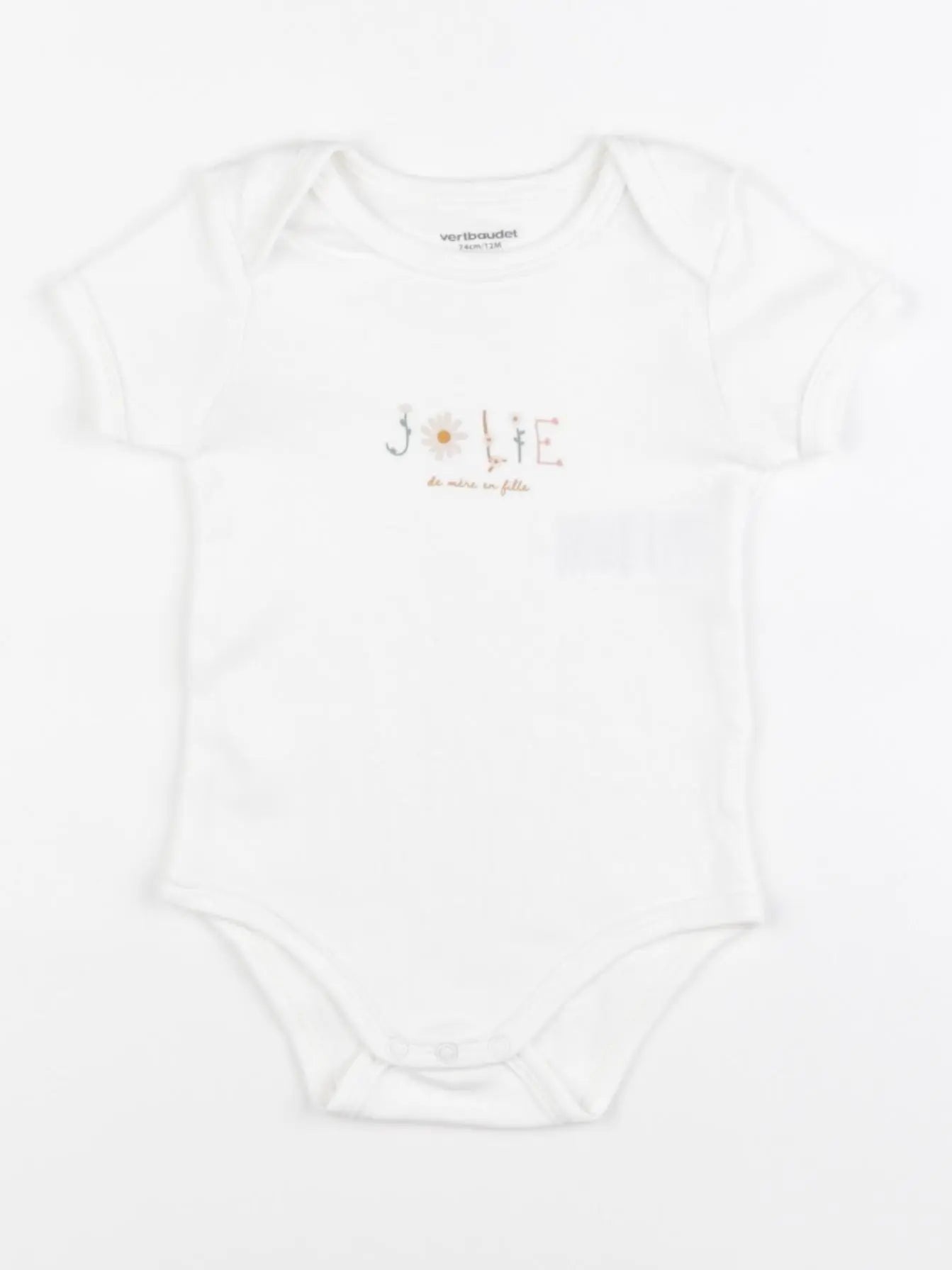 Vertbaudet - body blanc - 12 mois