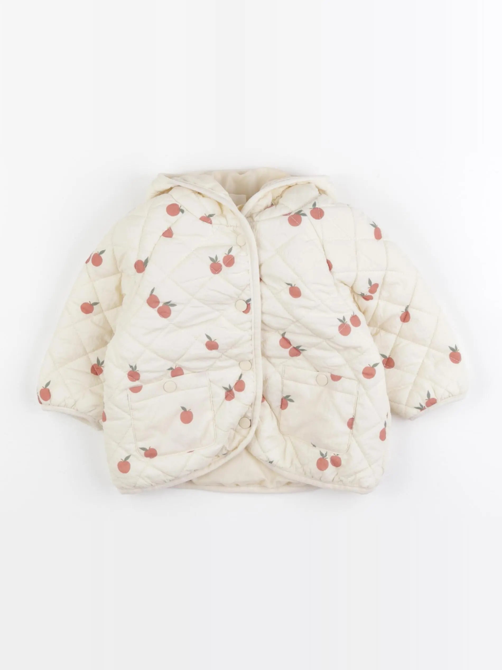 Vertbaudet - veste beige, rose - 6 mois