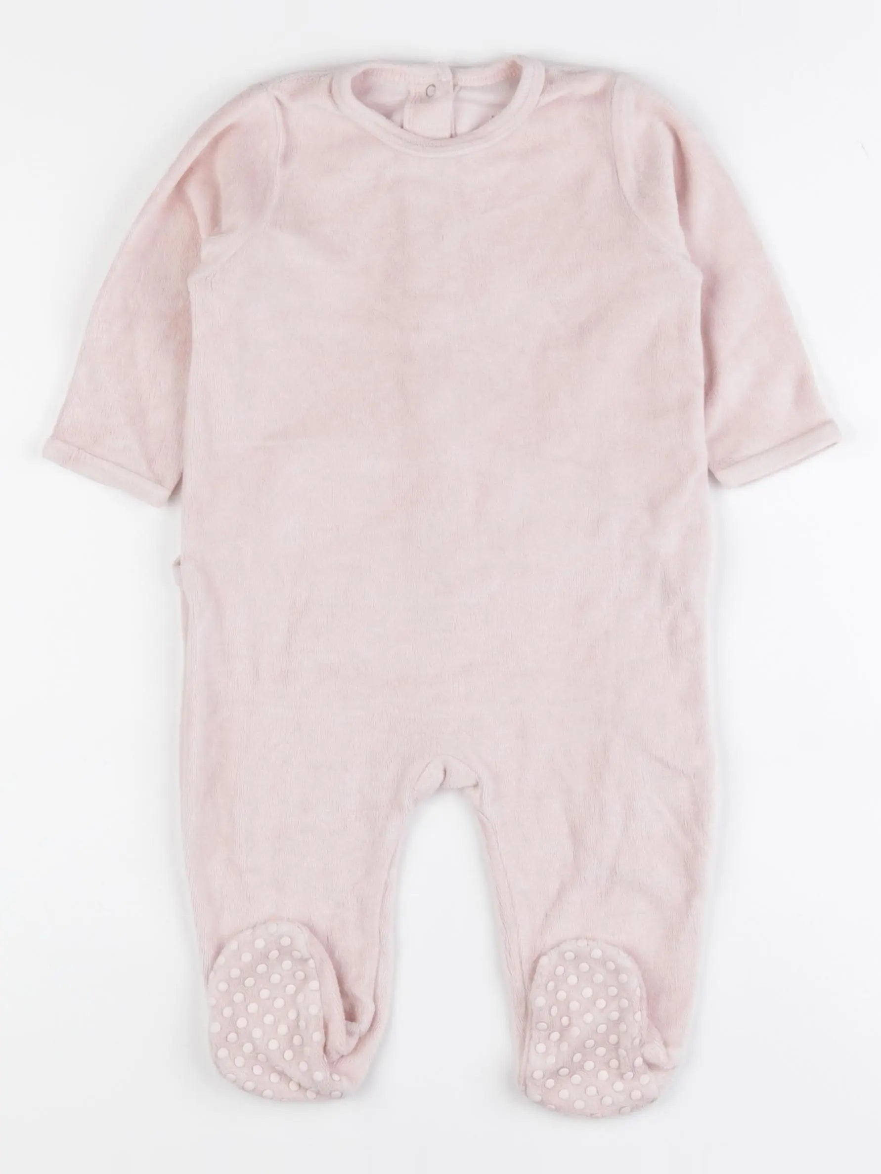Vertbaudet - pyjama velours rose - 12 mois