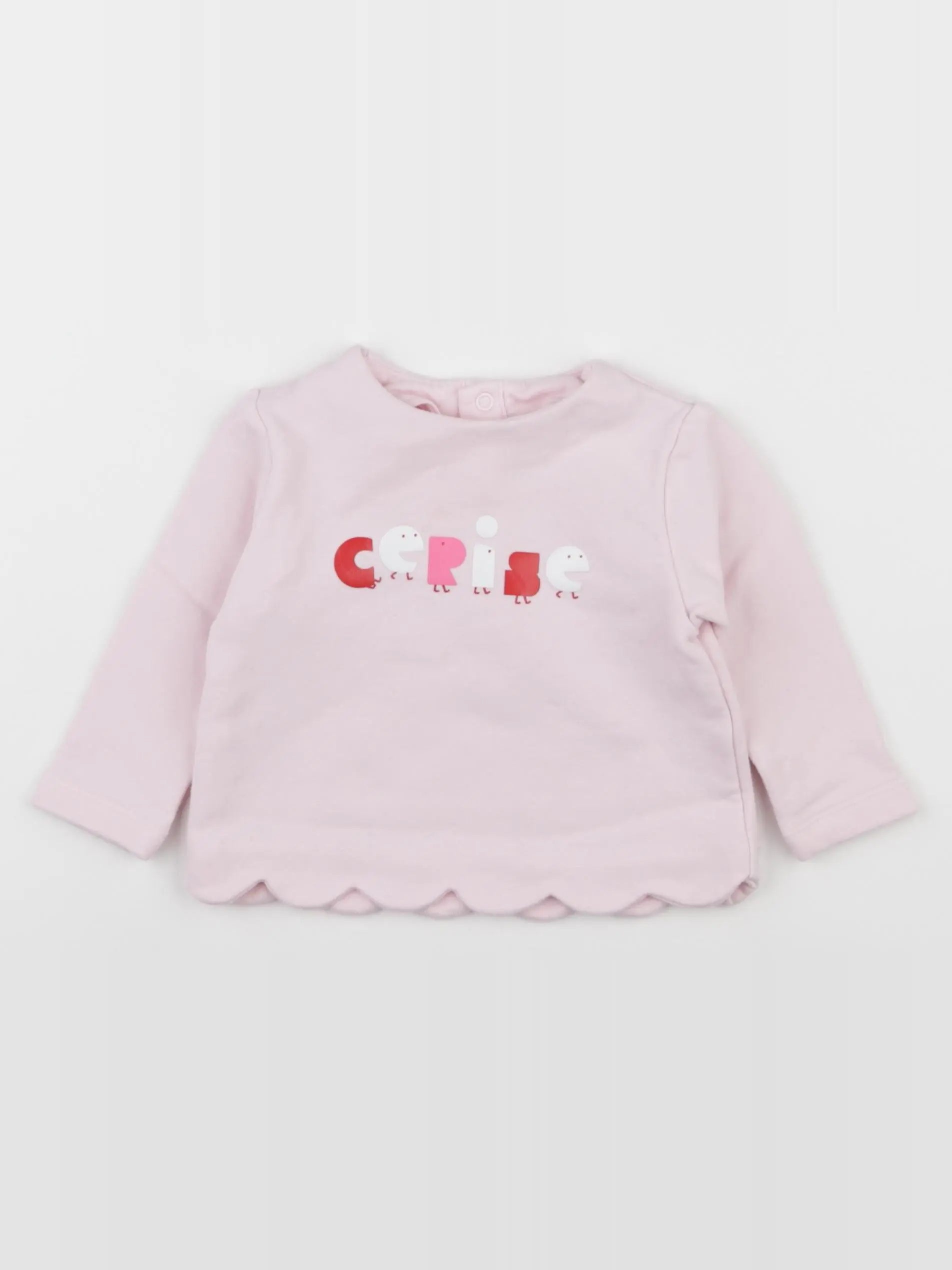 Jacadi - sweat rose - 12 mois