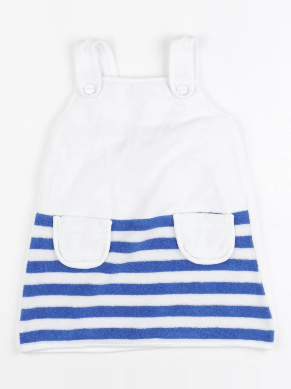 Jacadi - robe blanc, bleu - 24 mois