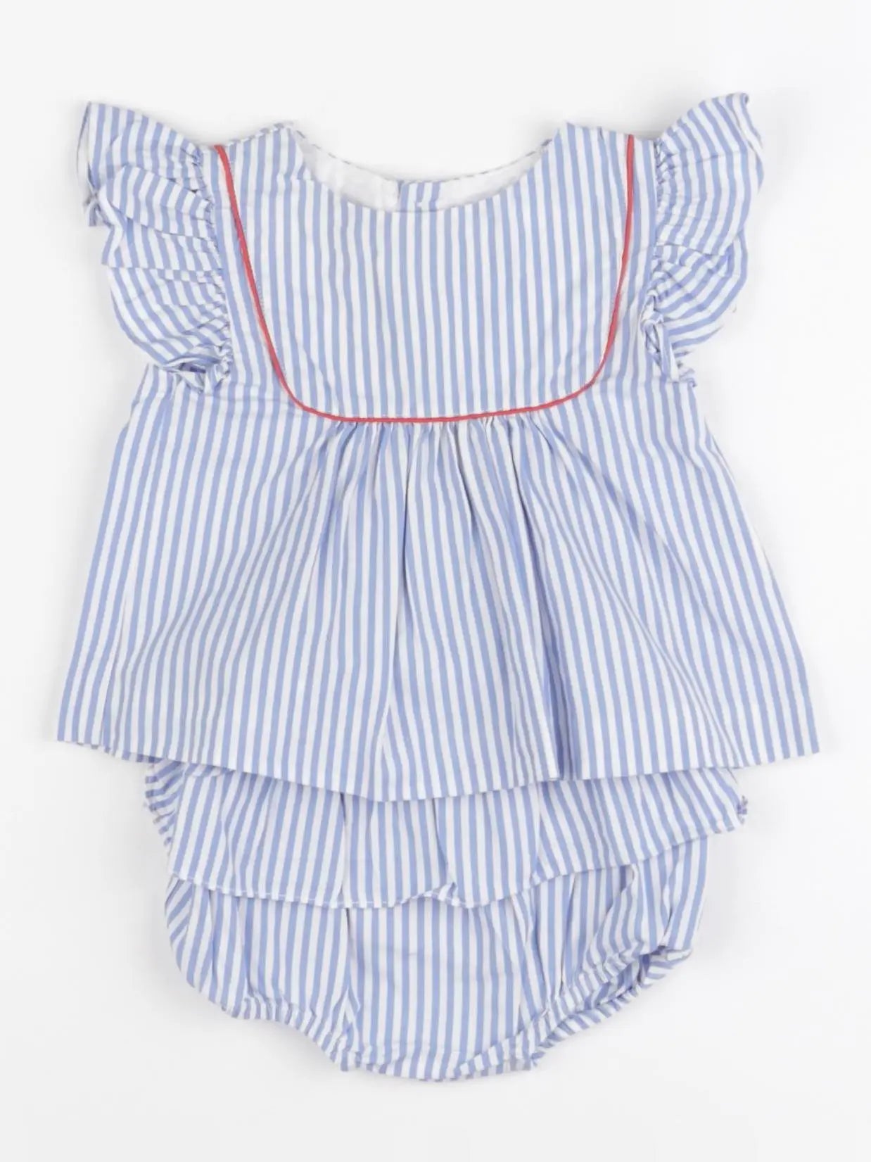 Jacadi - ensemble bleu, blanc - 3 mois