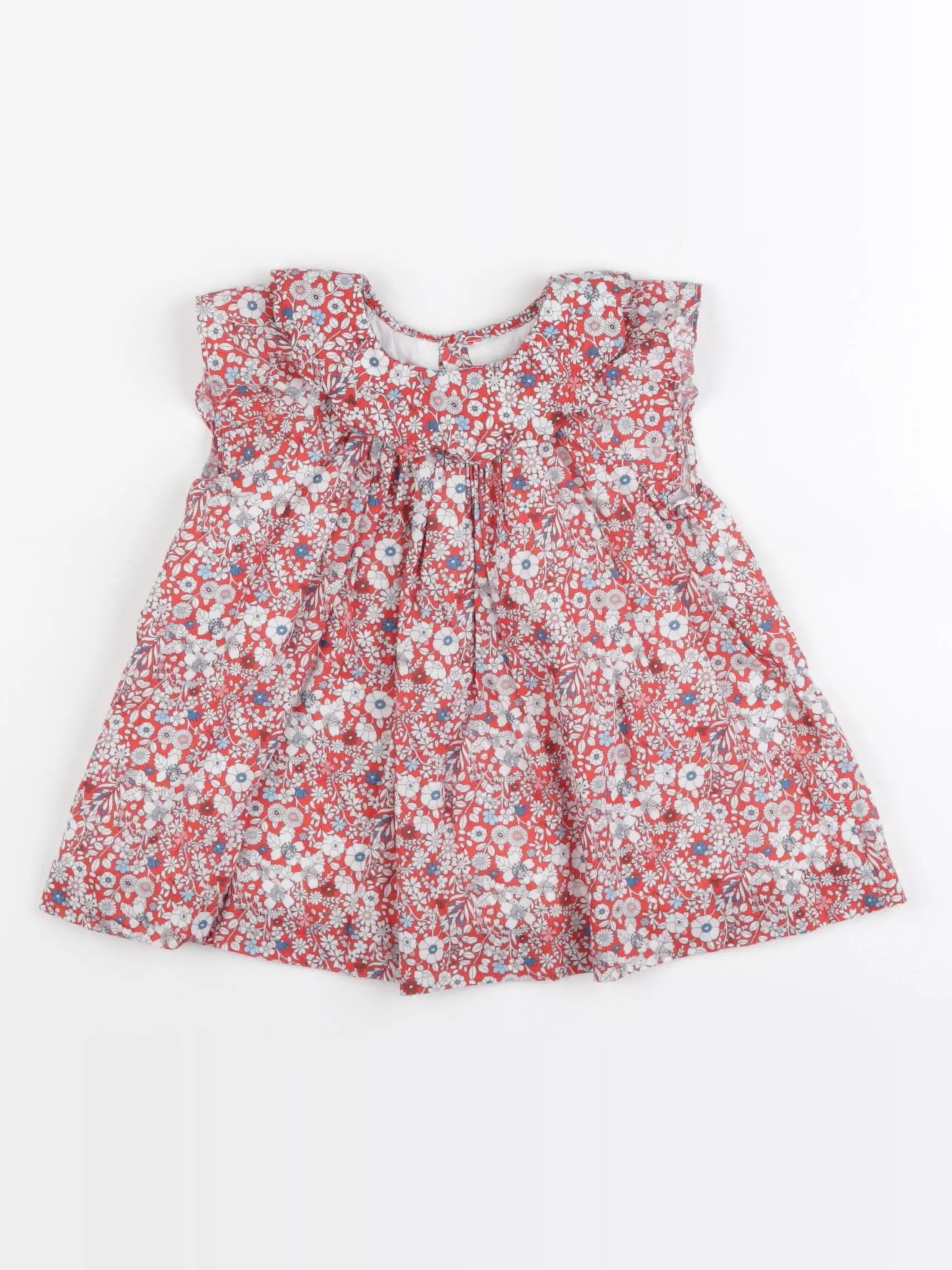 Jacadi - robe liberty rouge - 6 mois
