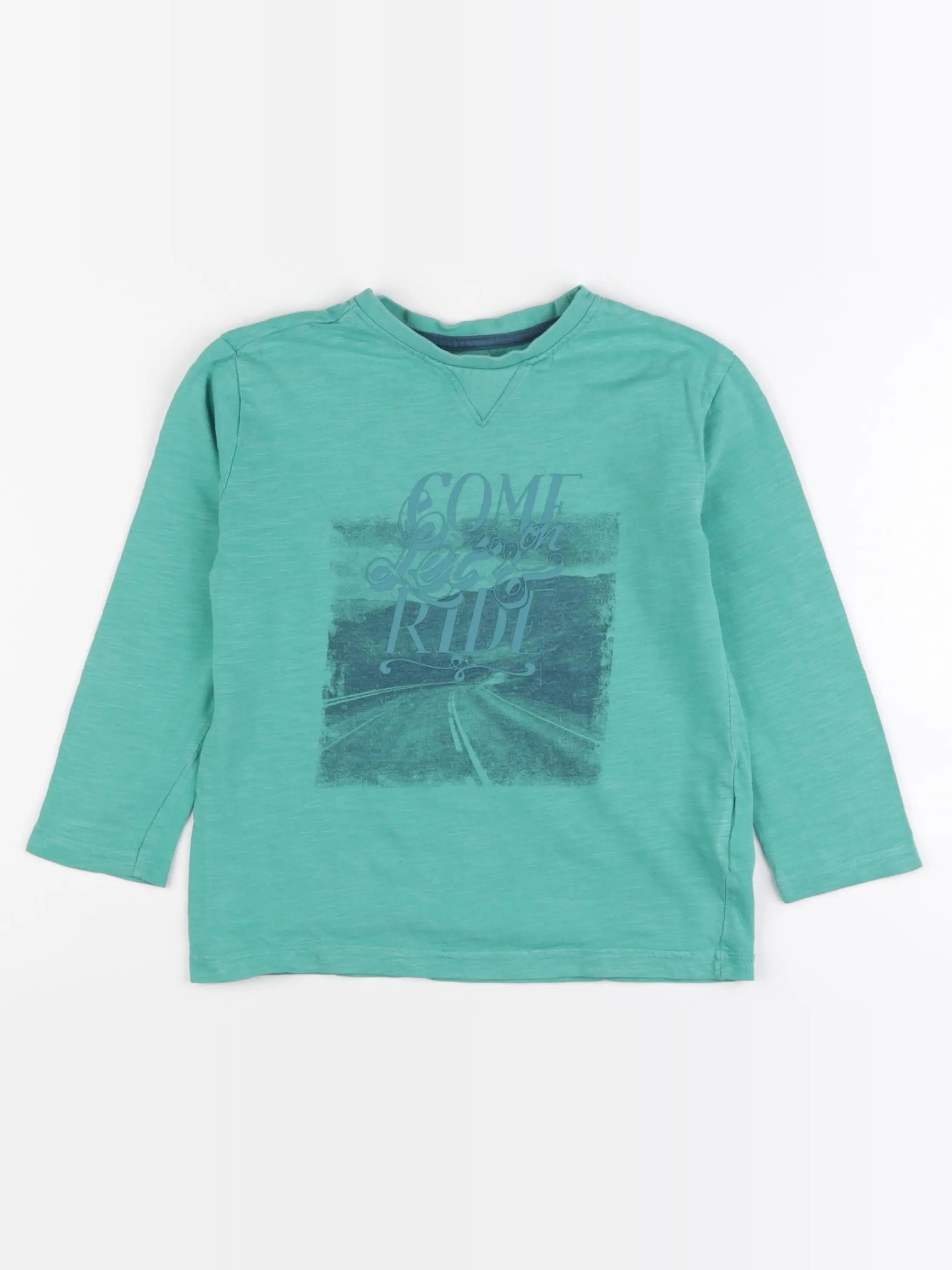 Vertbaudet - tee-shirt vert - 6 ans