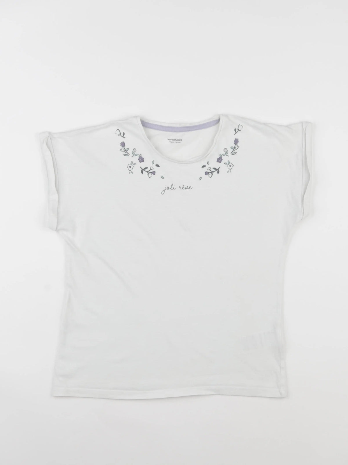 Vertbaudet - tee-shirt blanc - 10 ans